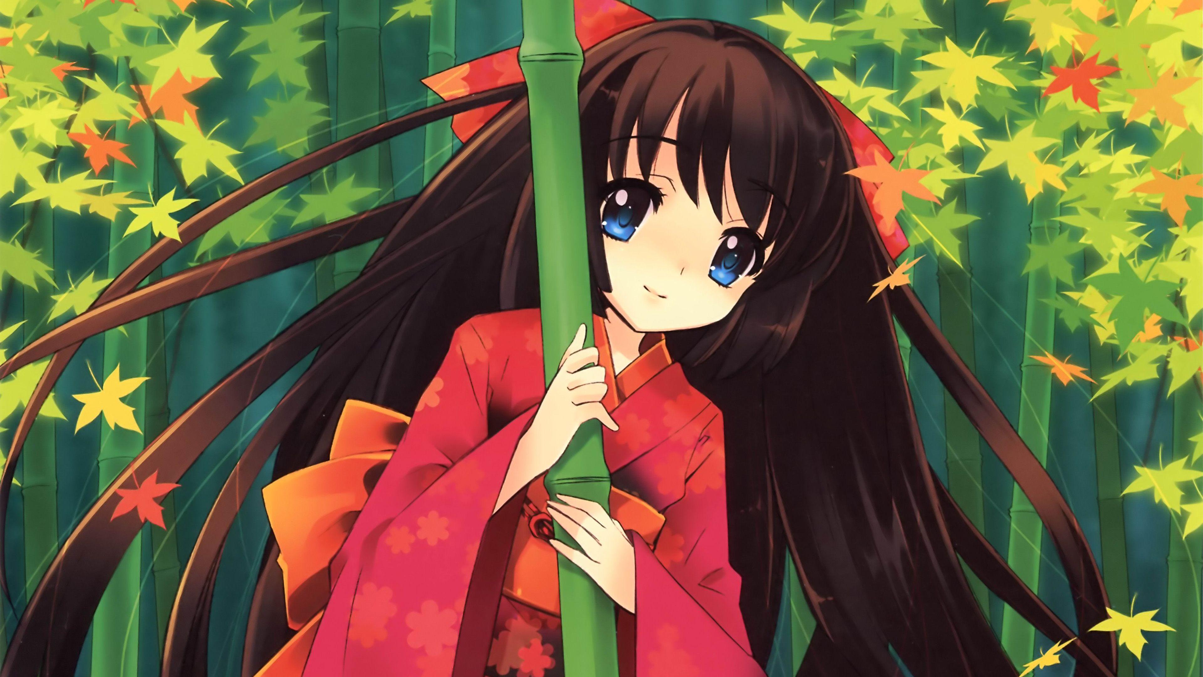 3840x2160 wallpaper for desktop, laptop. anime girl japan art cute