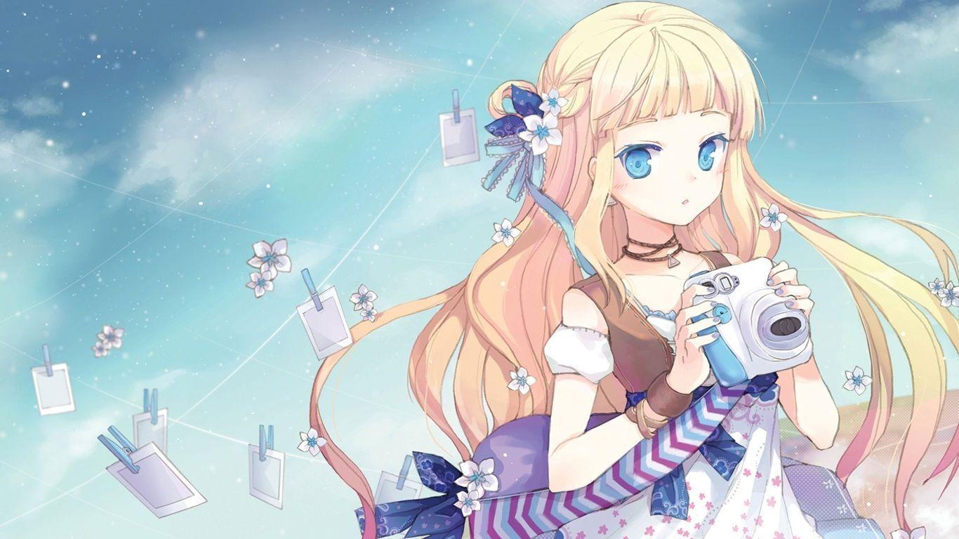 1366x768 Kawaii Anime Girl Wallpaper