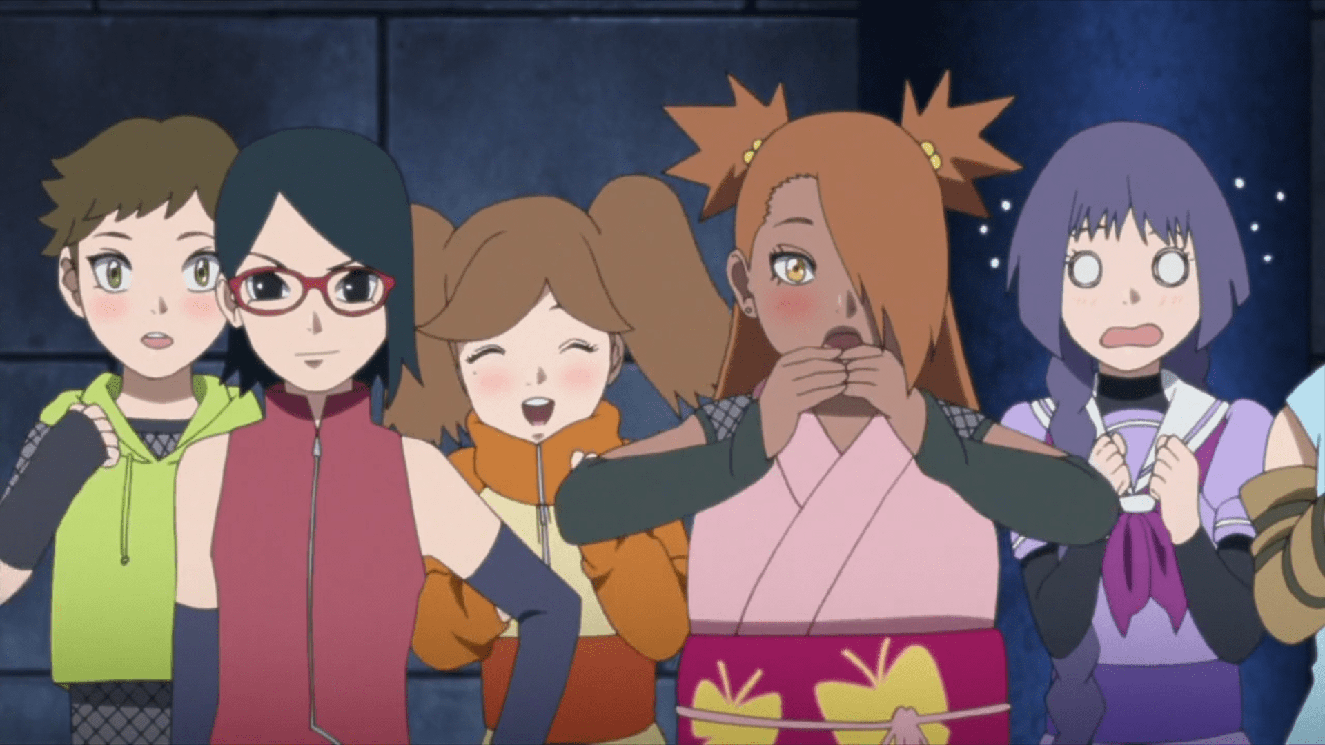 1920x1080 From this scene (Boruto eps 26) we know only sarada wasn't blushing when she saw kagura, is this because she only likes boruto?: Boruto