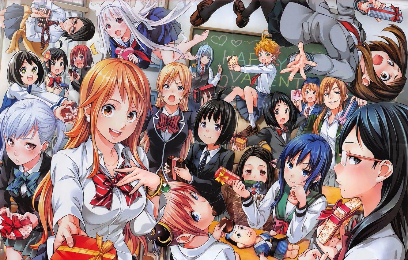 1332x850 Wallpaper Naruto, One Piece, katana, ken, Valentine's Day, blade, samurai, ninja, shinobi, Gintama, Kagura, Nami, kunoichi, Naruto Shippude, In Sarah Uchiha, Boruto: Naruto the Next Generation image for desktop, section сёнэн