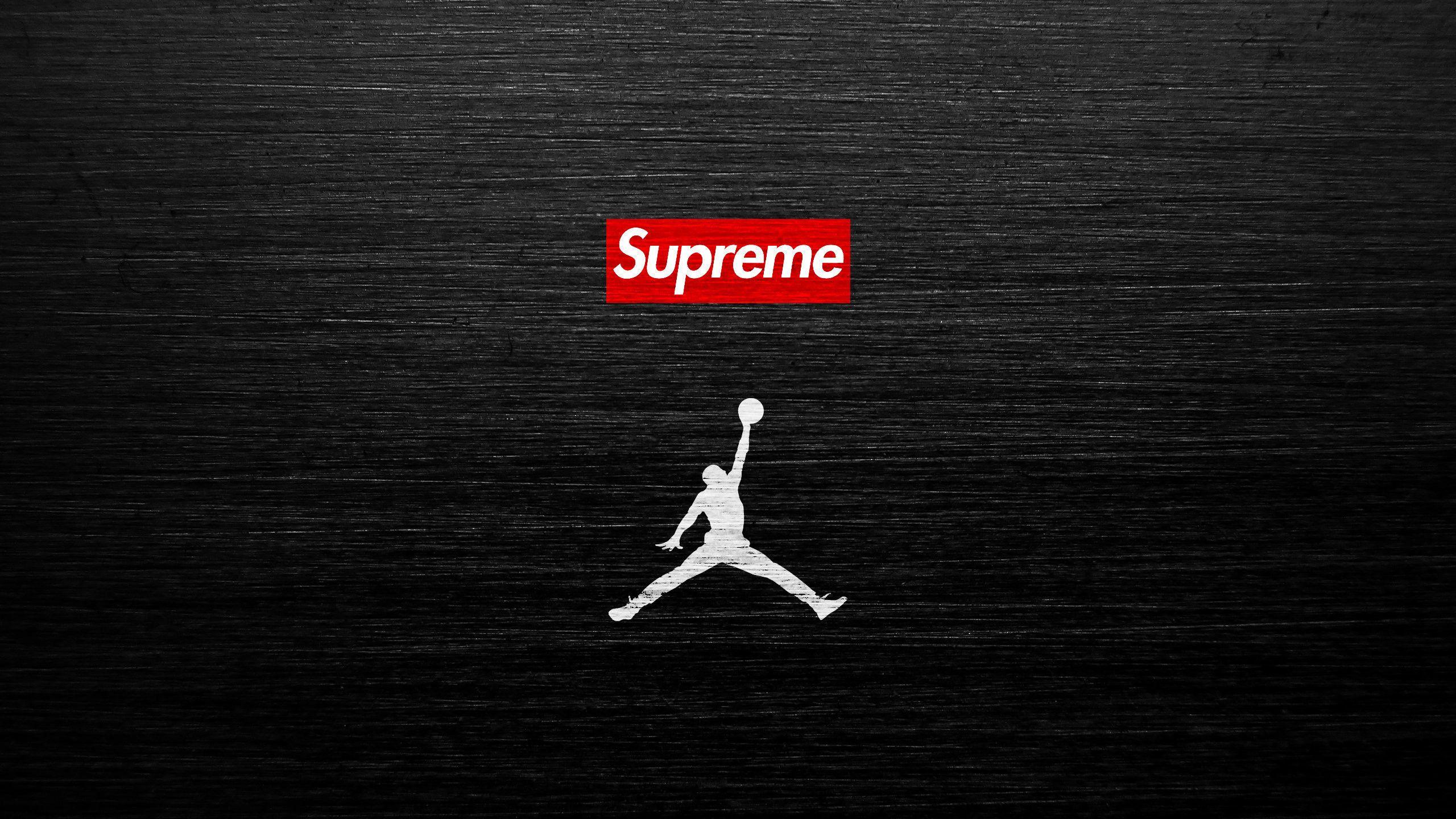 2560x1440 Black Jordan Logo Wallpaper HD