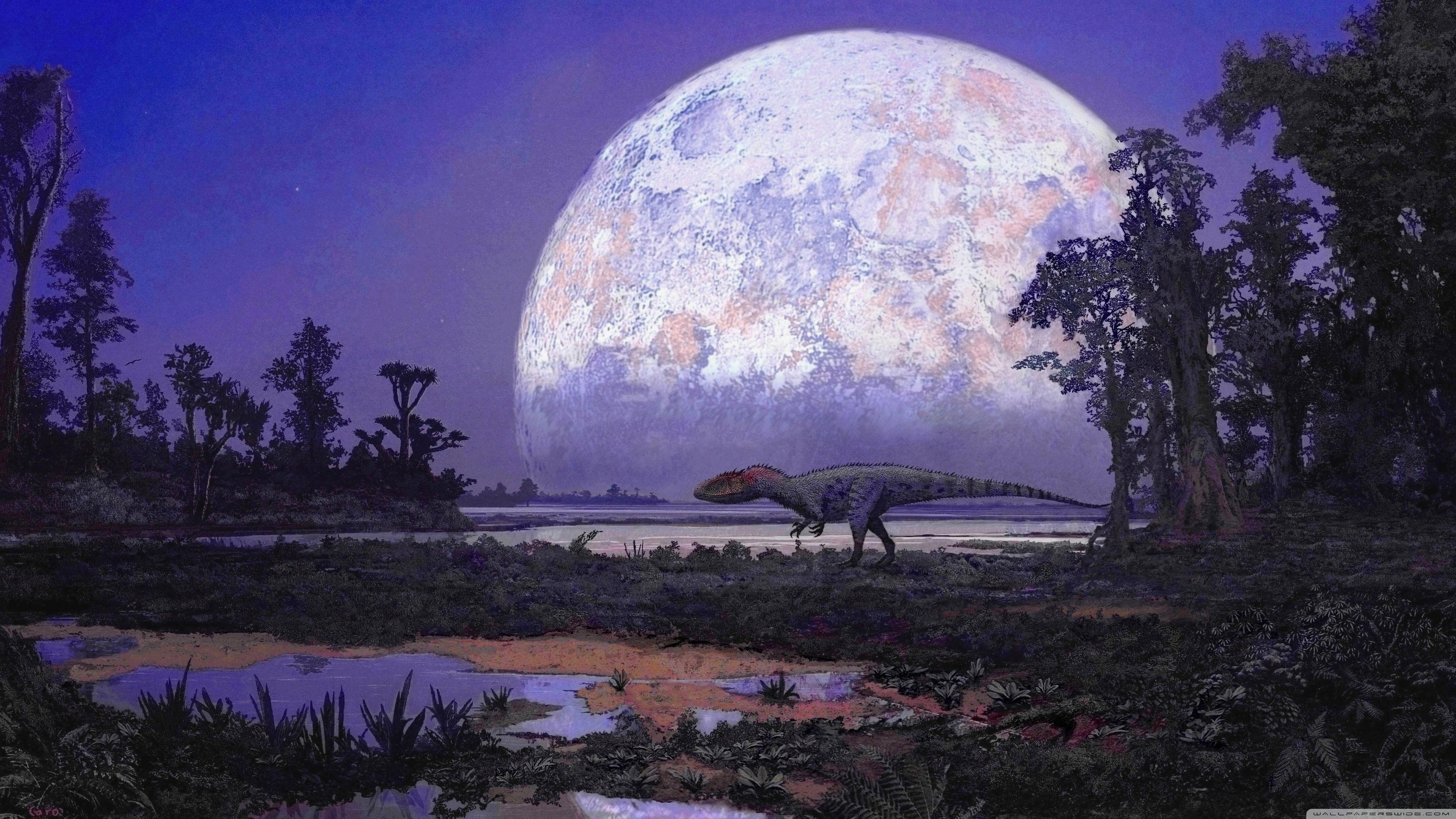 3840x2160 Carcharodontosaurus Lonely Giant HD Desktop Wallpaper High 3840x2160