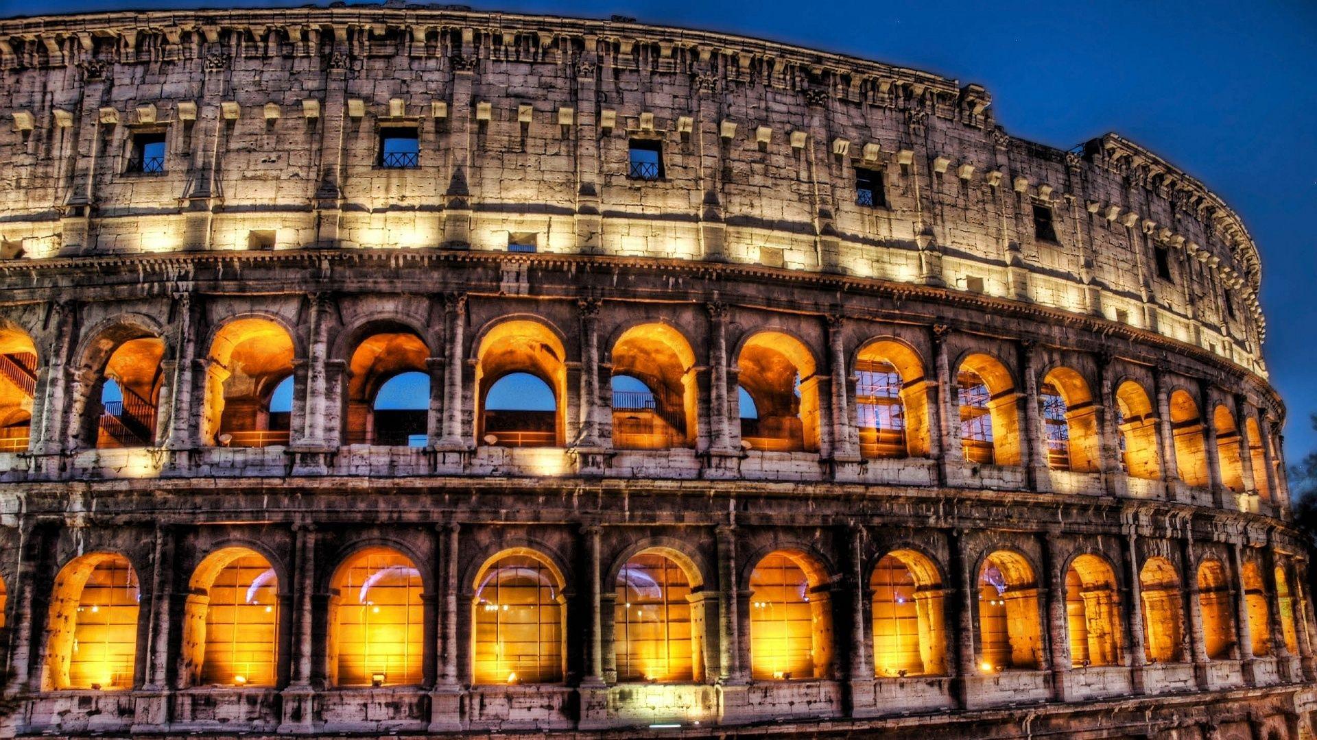 1920x1080 Night On Collosseum Roma Wallpaper HD HD Wallpaper