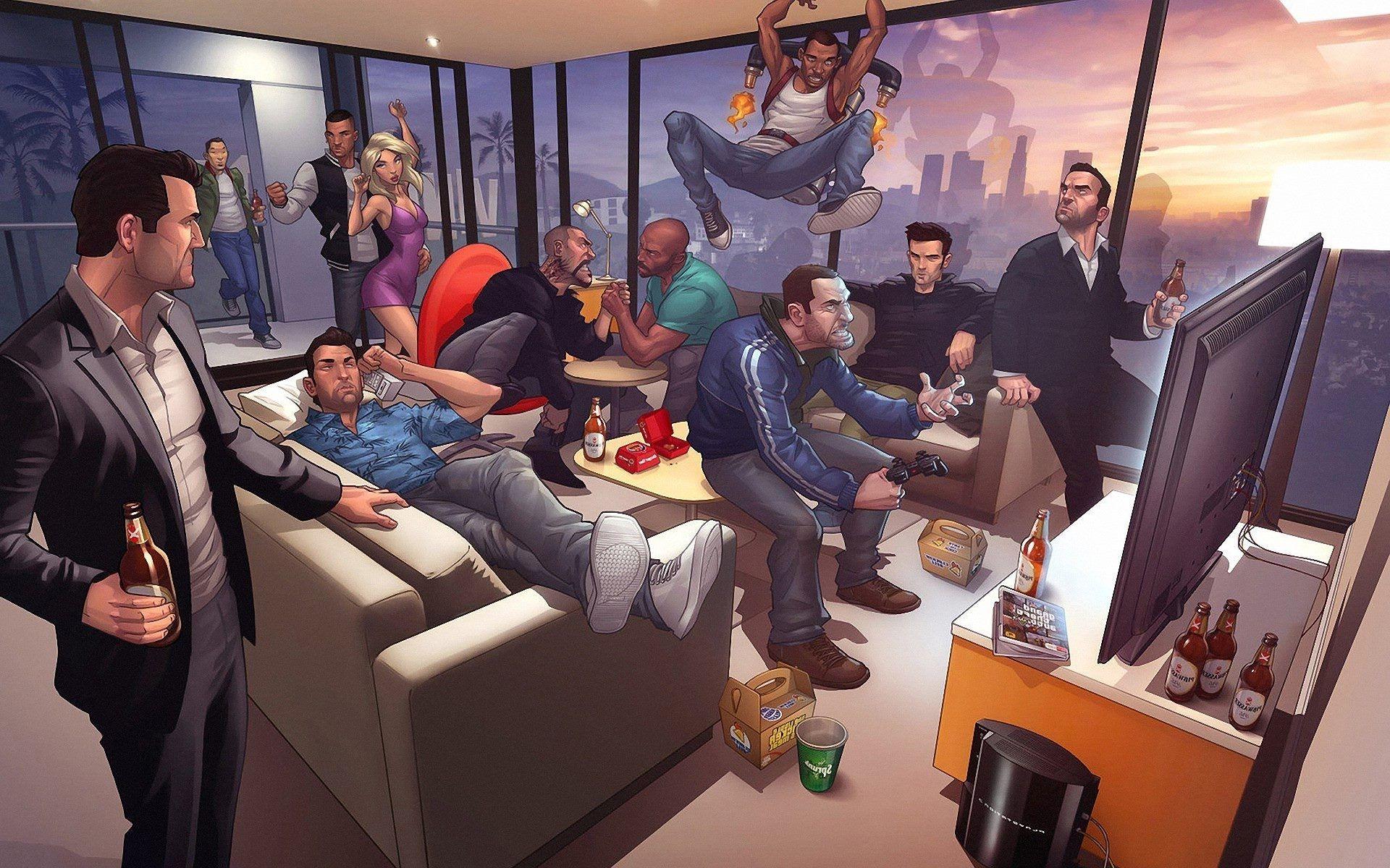 1920x1200 Grand Theft Auto V, Music, Video Games Wallpaper HD / Desktop and Mobile Background
