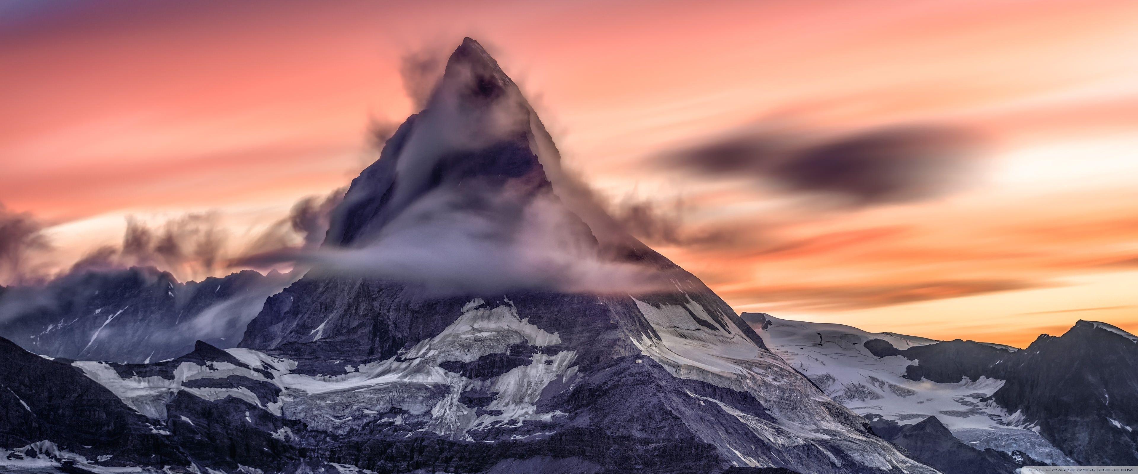 3840x1600 Matterhorn mountain at Sunset ❤ 4K HD Desktop Wallpaper for 4K