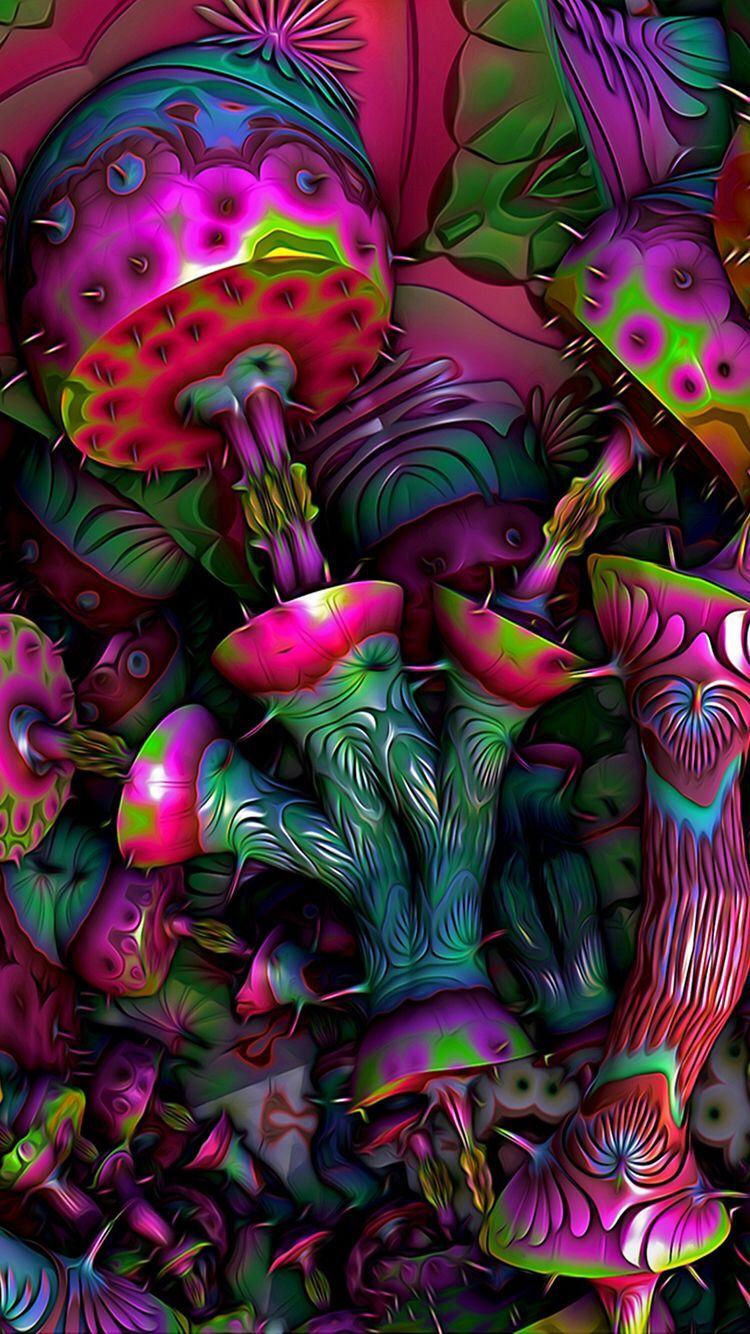 750x1334 Stoner Trippy Mushroom Wallpaper SEARCH IMAGE