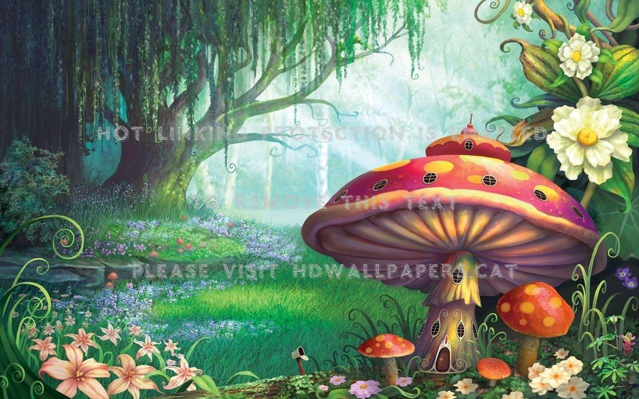 1280x800 mushroom house fairy home fungi fantasy