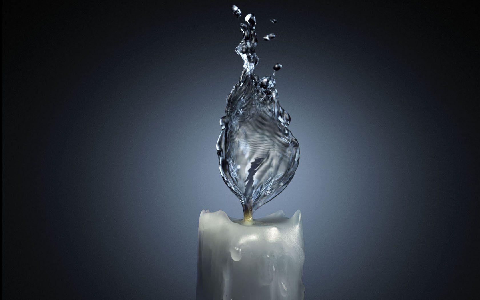 1680x1050 Water And Fire Wallpaper