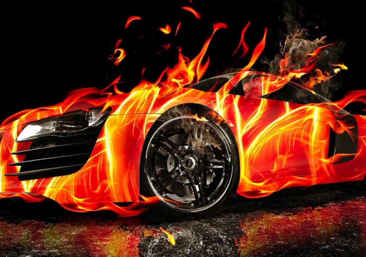 1280x900 3D HD Car Fire Wallpaper: Desktop HD Wallpaper Free Image, Picture, Photo on
