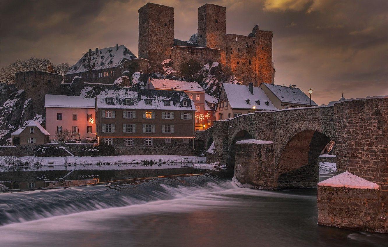 1332x850 Wallpaper Hessen, Runkel, Lahn image for desktop, section город