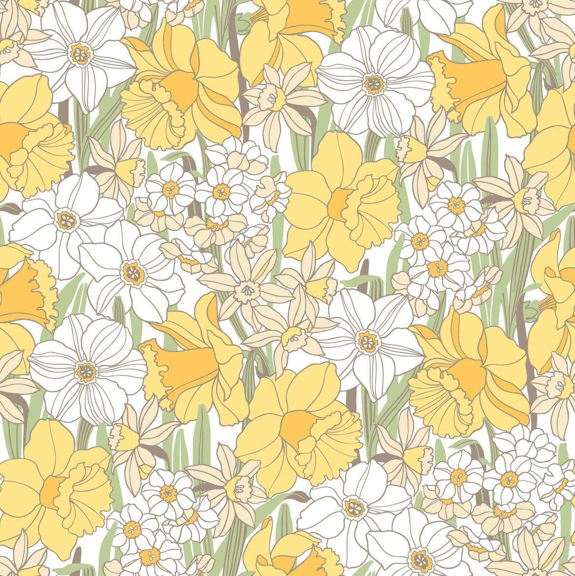 1168x1170 Daffodil Wallpaper Colours. Daffodils, Yellow daffodils, Flower drawing