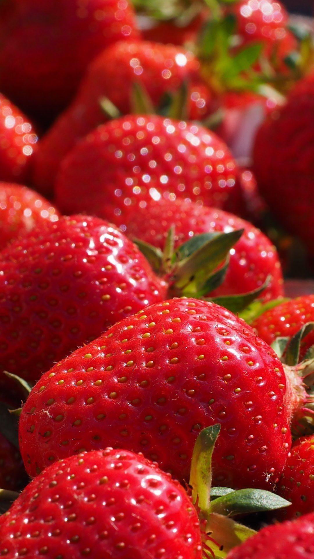 1080x1920 Fresh Strawberries #wallpaper #tasty #free #photo #macro