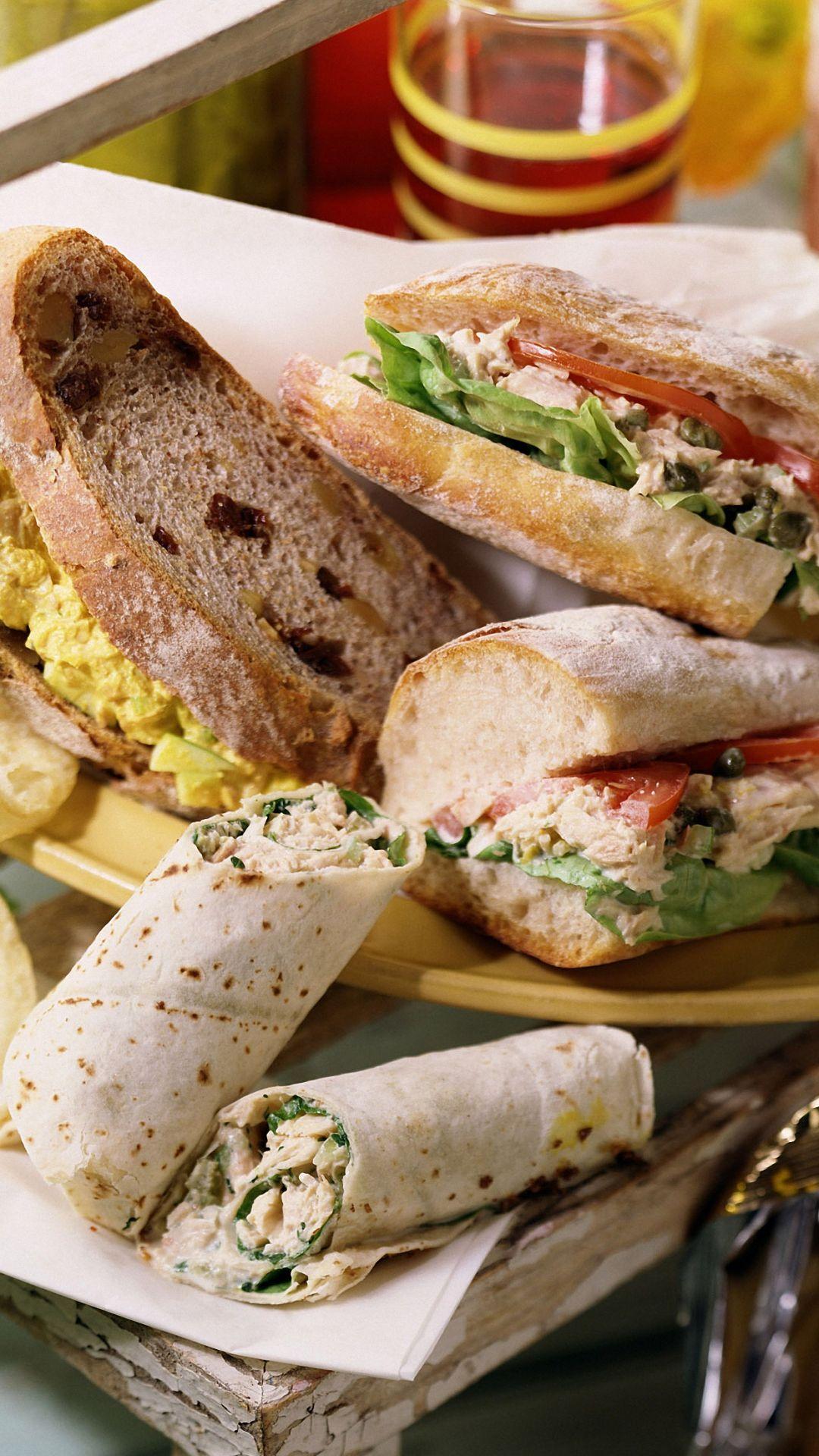 1080x1920 Tasty Sandwiches iPhone 6s Wallpaper HD