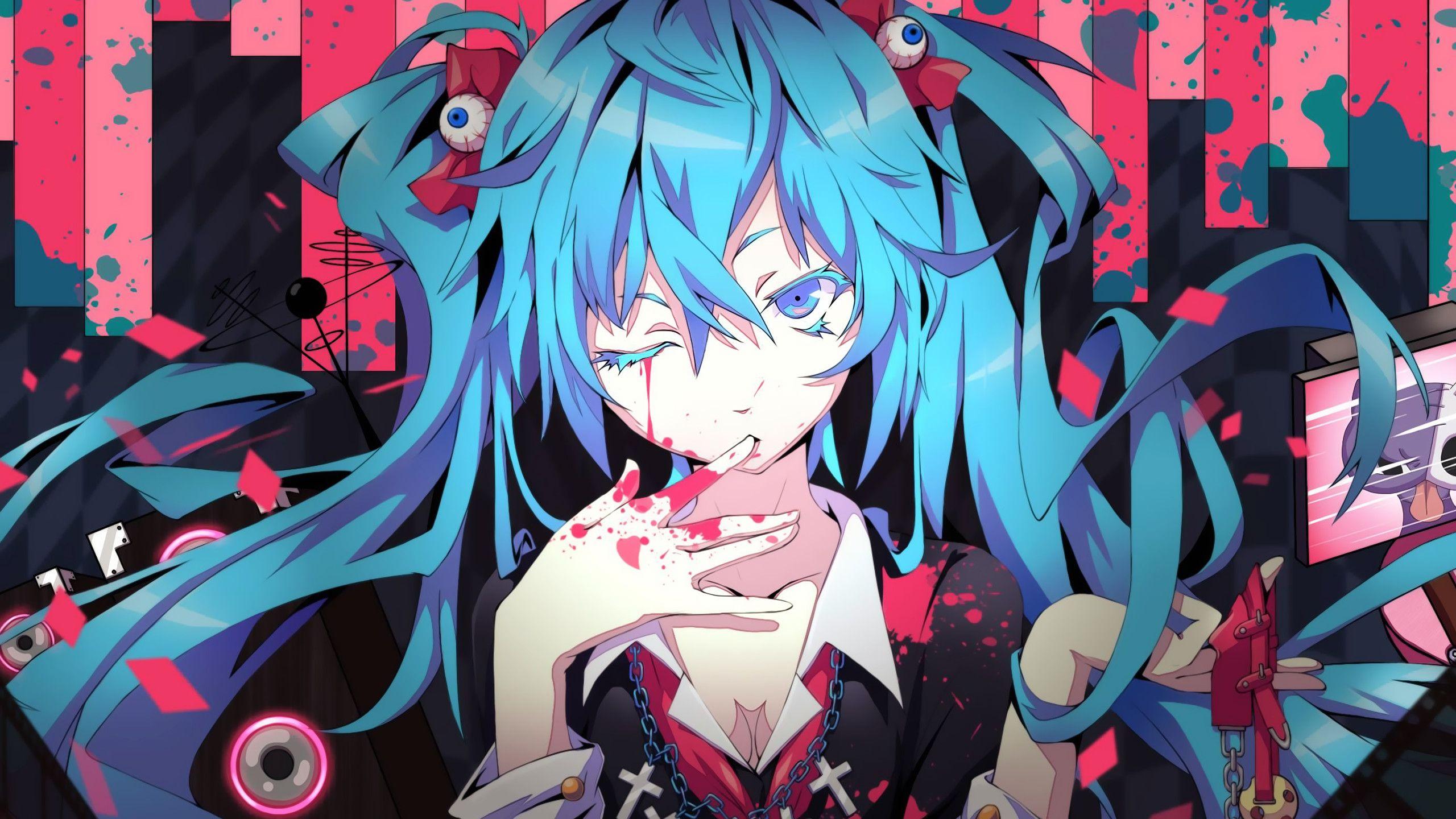 2560x1440 Anime 1440p Background Miku Wallpaper 4k