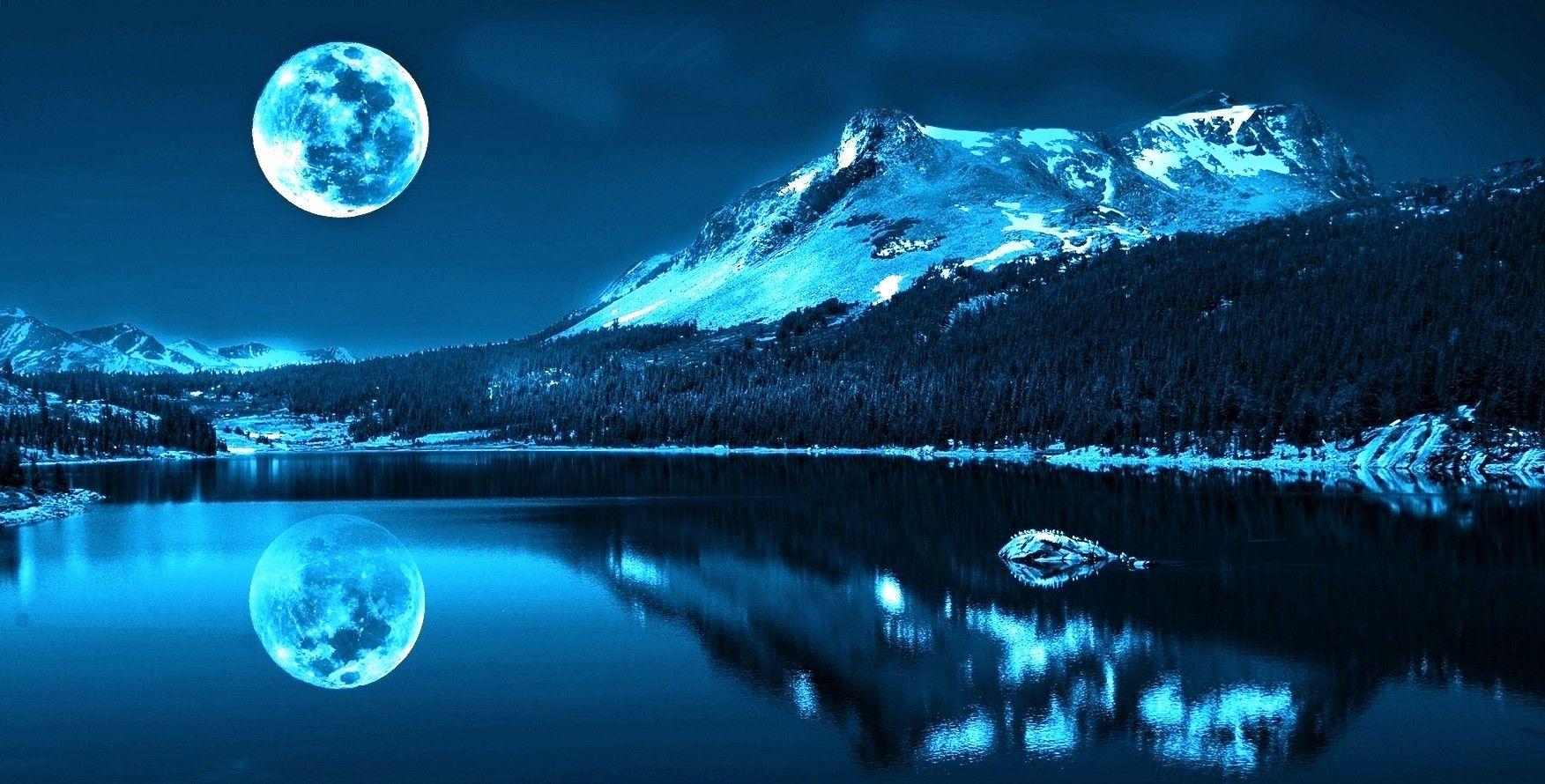 Blue Moon Mountain Wallpapers - Top Free Blue Moon Mountain Backgrounds ...