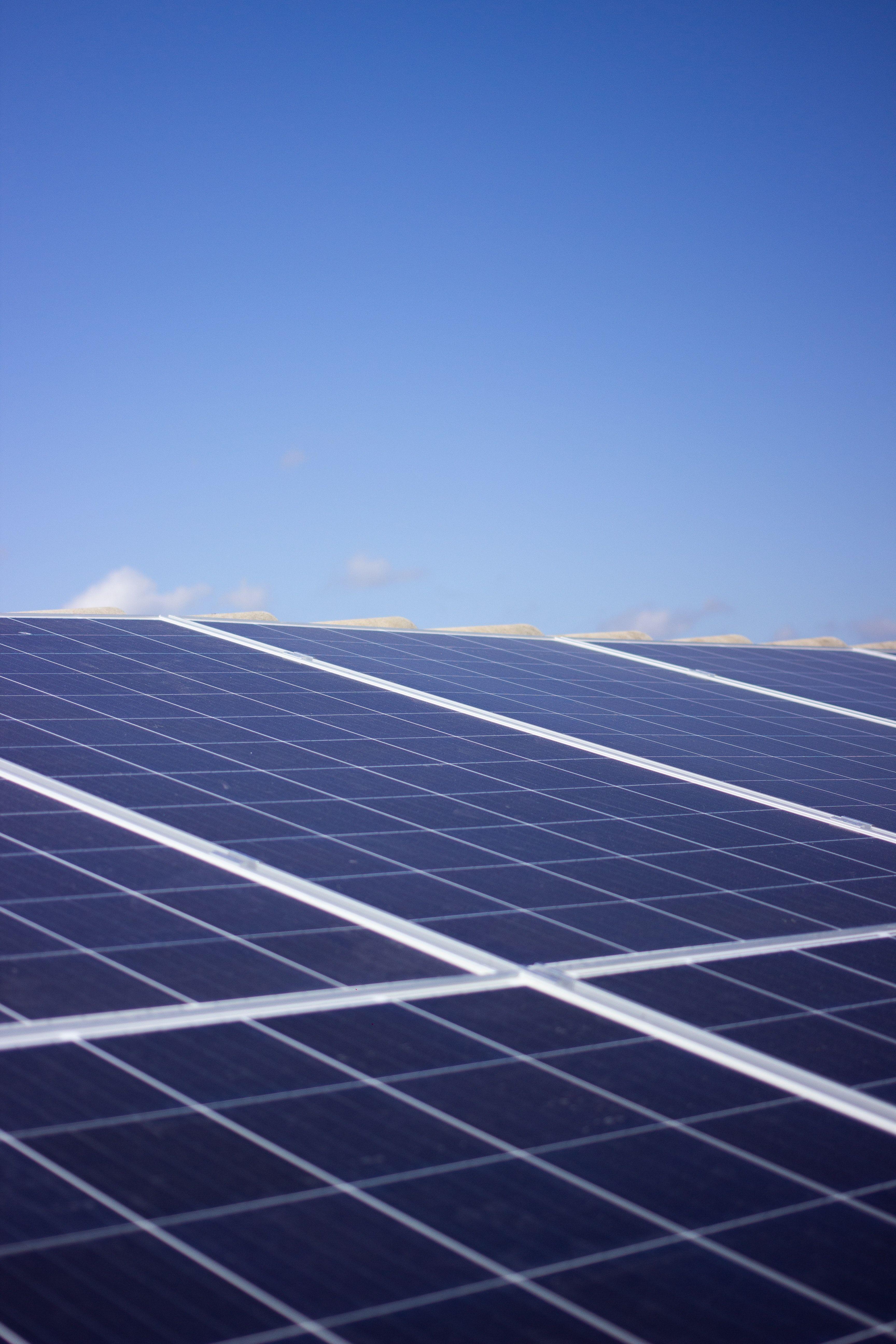 3456x5184 Solar Panels Under Blue Sky · Free