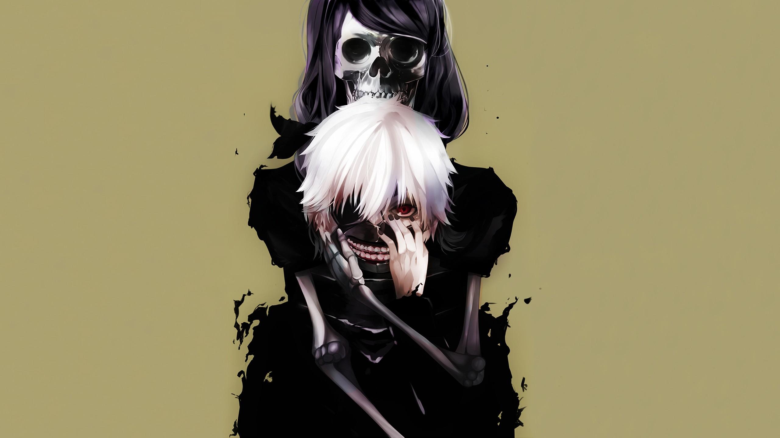 2560x1440 tokyo ghoul, kaneki ken, skull Wallpaper, HD Anime 4K Wallpaper, Image, Photo and Background