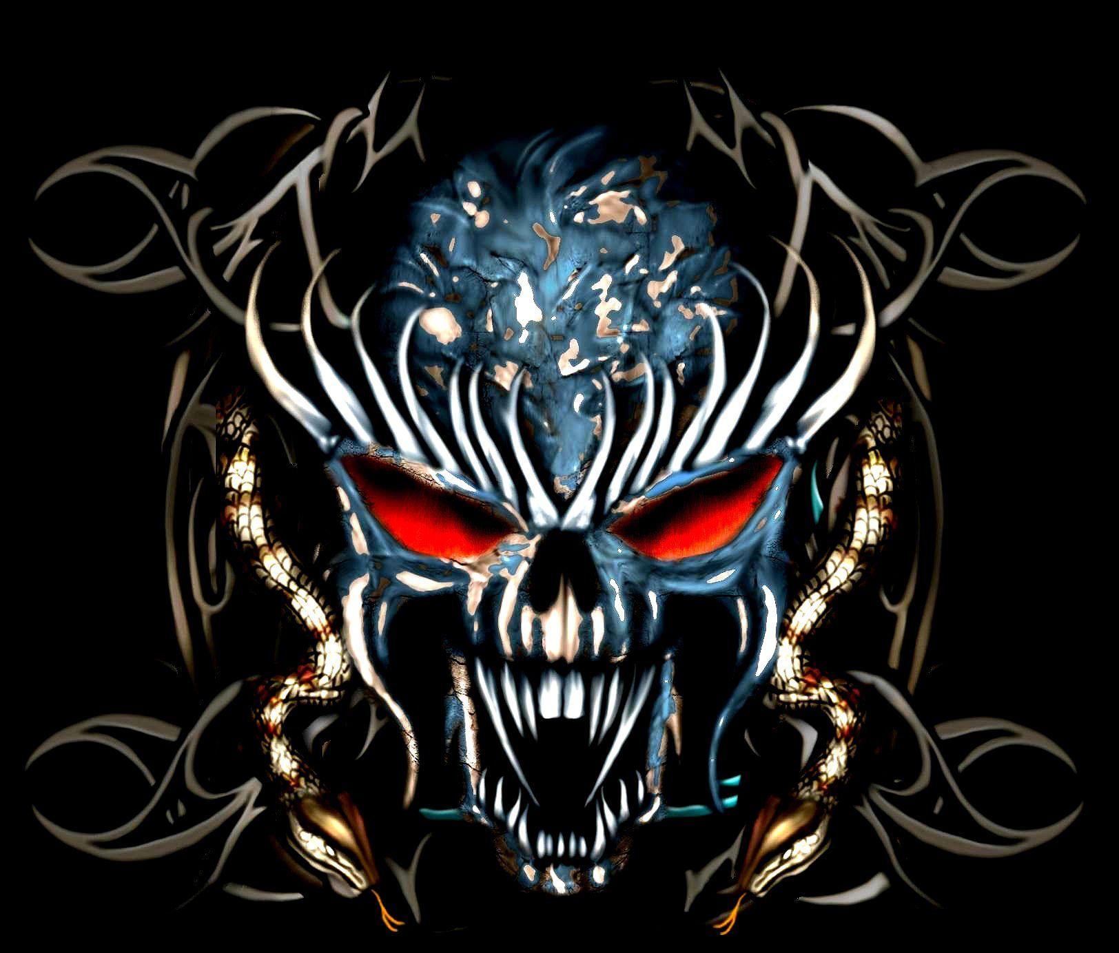 1624x1384 Dark Skull Wallpaper