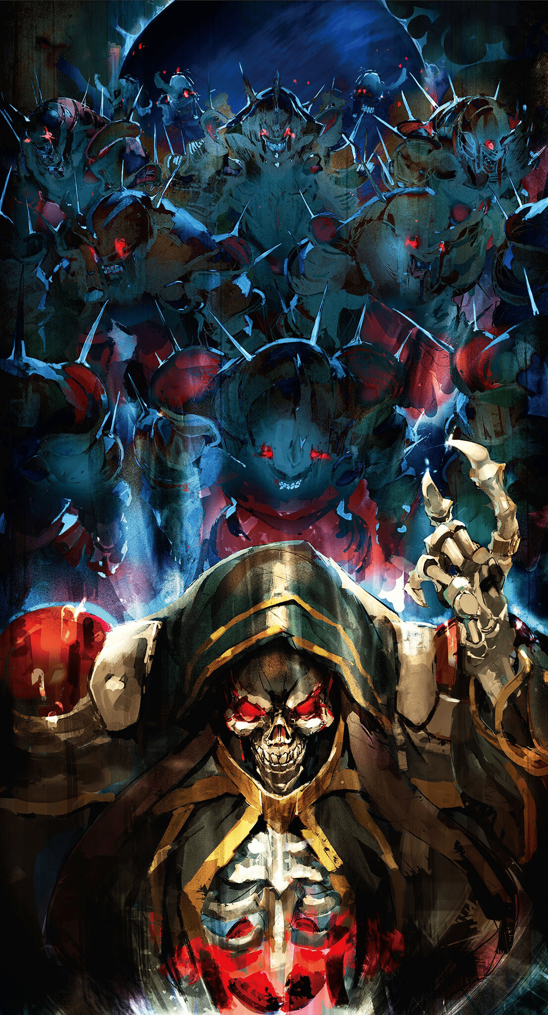 1106x2048 Ainz Ooal Gown Overlord Anime Creature Skull Wallpaper:1106x2048