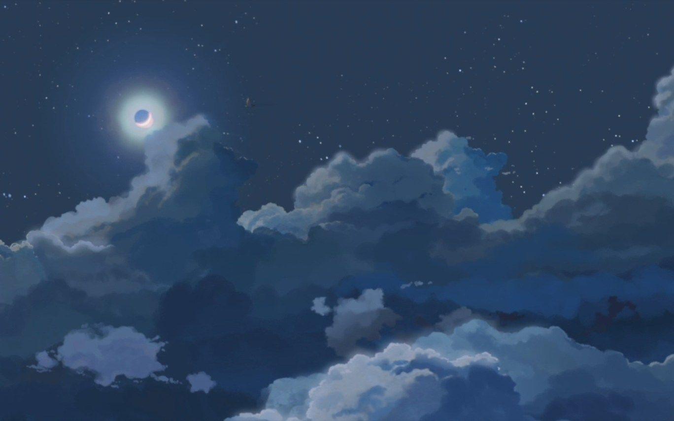 1368x855 Anime Scenery Wallpaper Dark Wallpaper HD