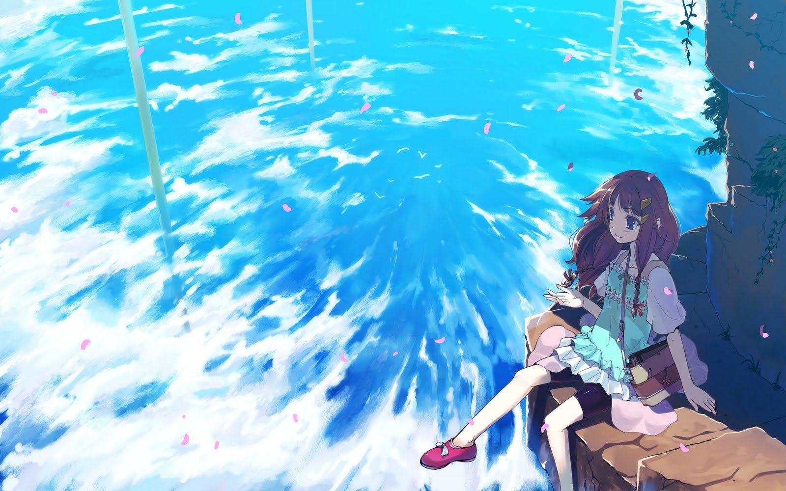 1600x1000 Beautiful Anime Wallpaper Scenery HD Wallpaper