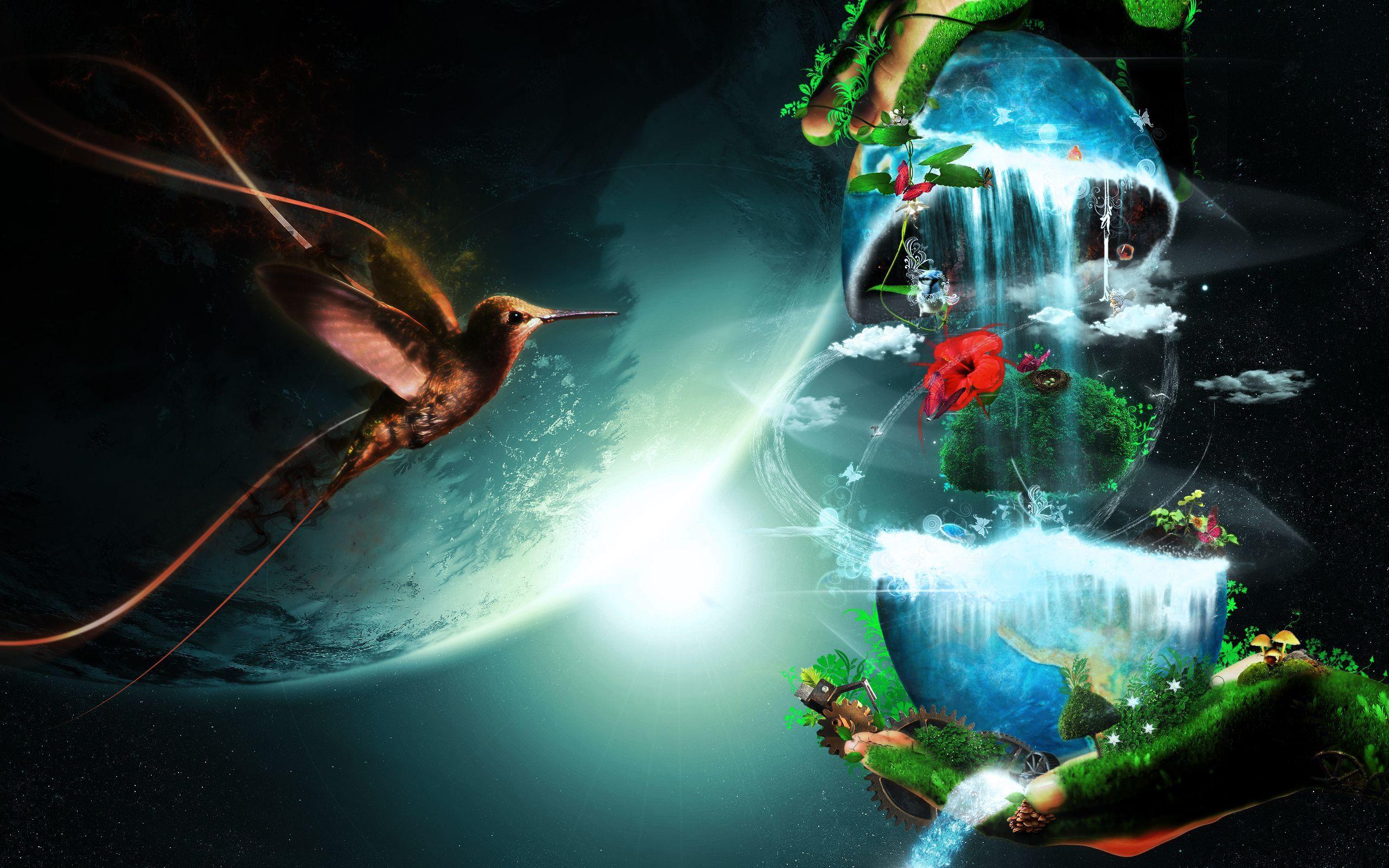 2560x1600 Fantasy Bird HD Wallpaper. Nature art, Abstract, Bird wallpaper