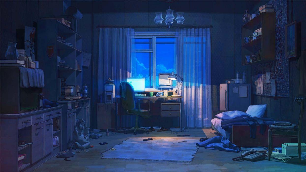 1244x700 Original arsenixc bed computer dark jpeg artifacts night nobody original scenic wallpaperx900
