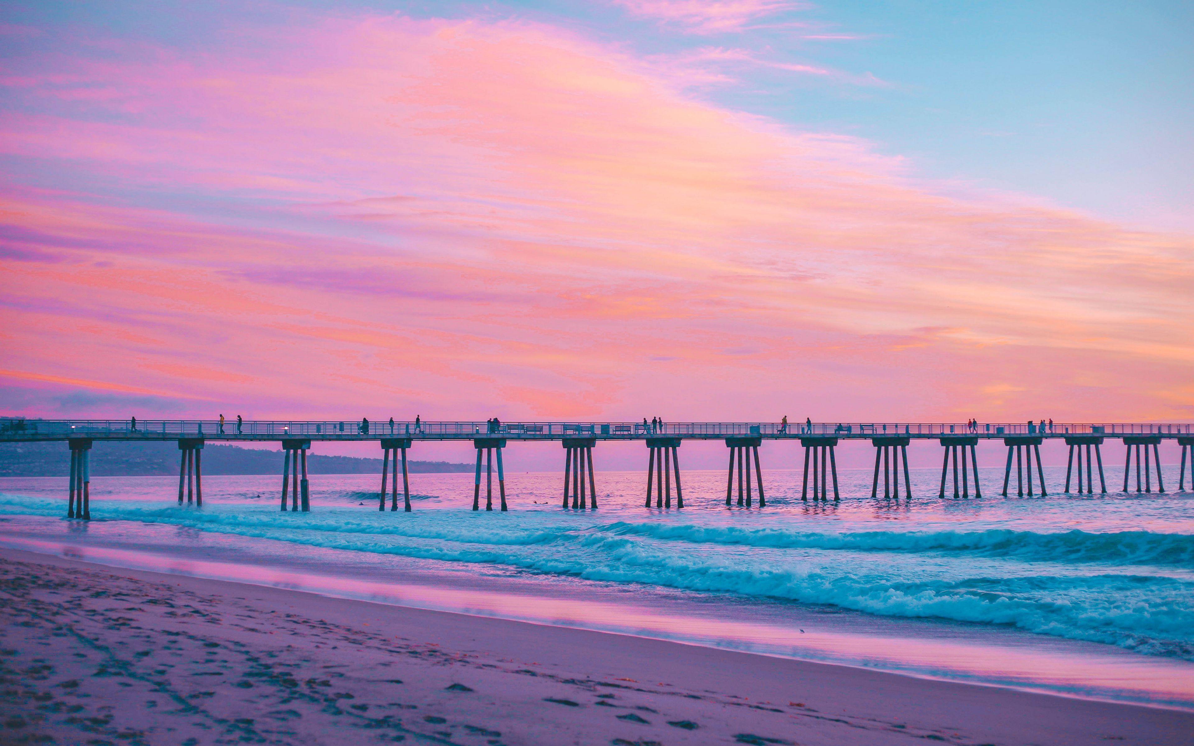 Pastel Beach Sunset Desktop Wallpapers Top Free Pastel Beach Sunset