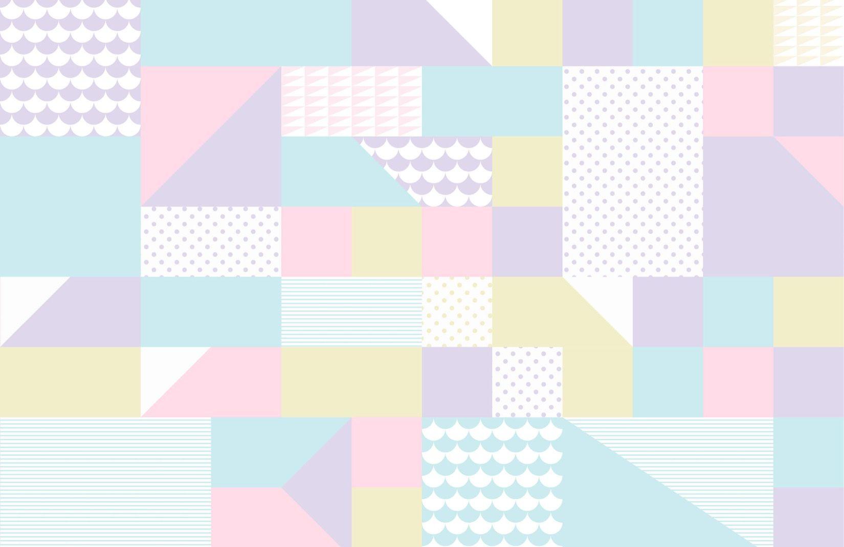 1650x1070 Block Pattern Geometric Pastel Wallpaper & Background Download