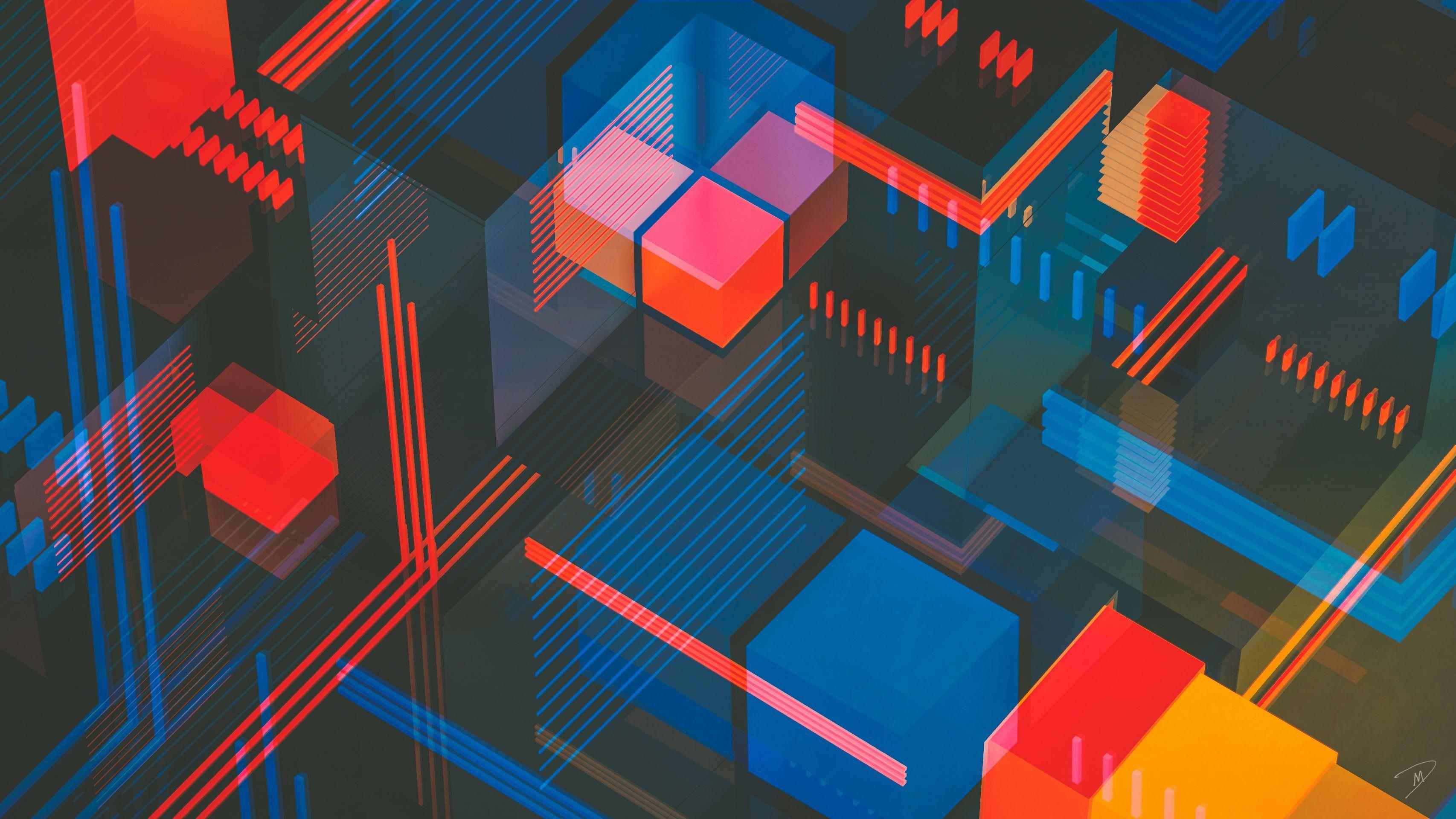 3413x1920 Minimalist Abstract Wallpaper