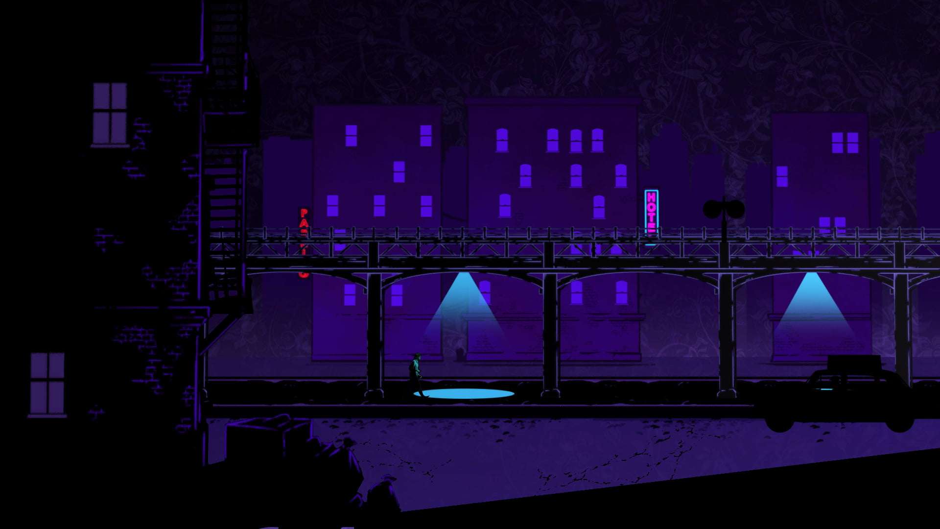 1920x1080 Black And Purple Wolf Wallpaper