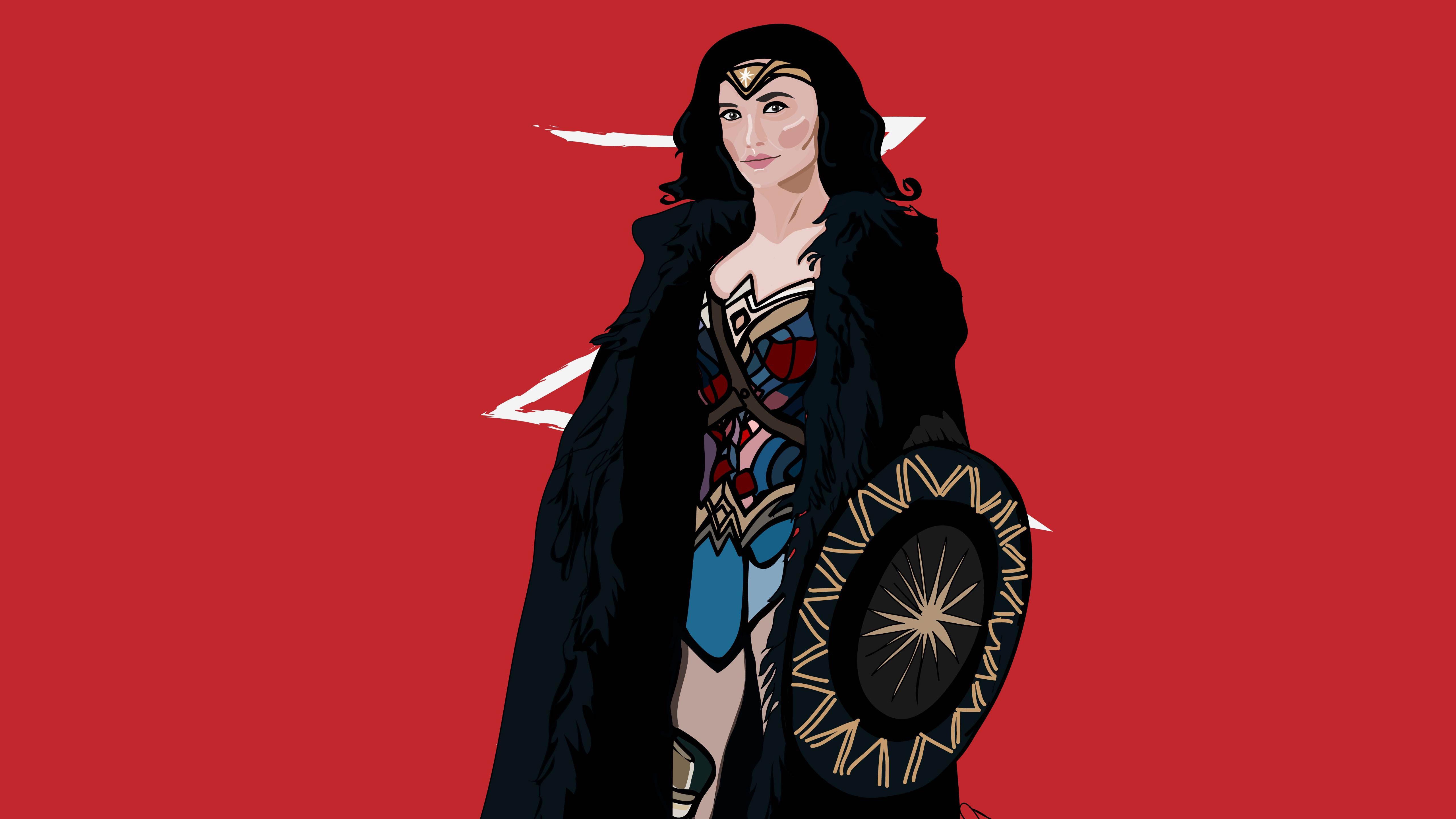 5120x2880 Wonder Woman Minimalist 5K Wallpaper, HD Minimalist 4K Wallpaper, Image, Photo and Background