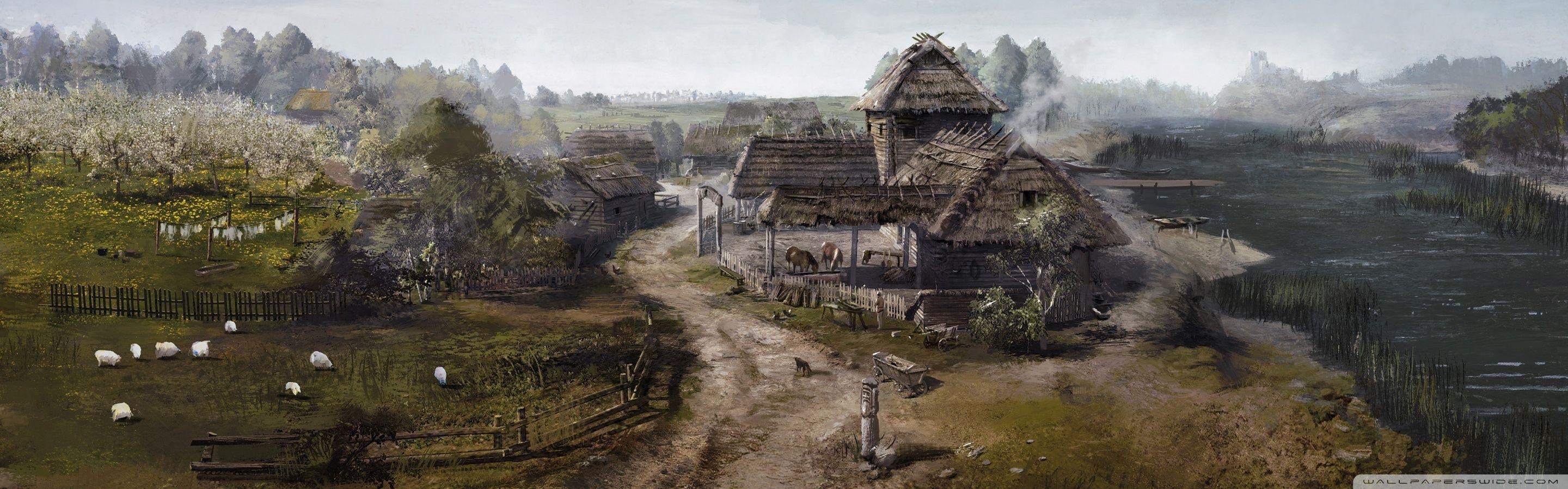 2880x900 Witcher 3 Wild Hunt Concept Art ❤ 4K HD Desktop Wallpaper for