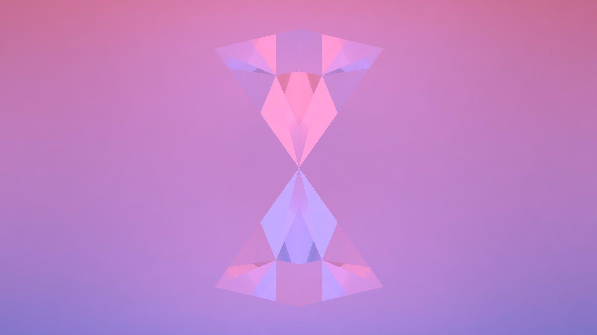 1920x1080 abstract, Blue, Red, Purple, Pink, Minimalism, Triangle Wallpaper HD / Desktop and Mobile Background