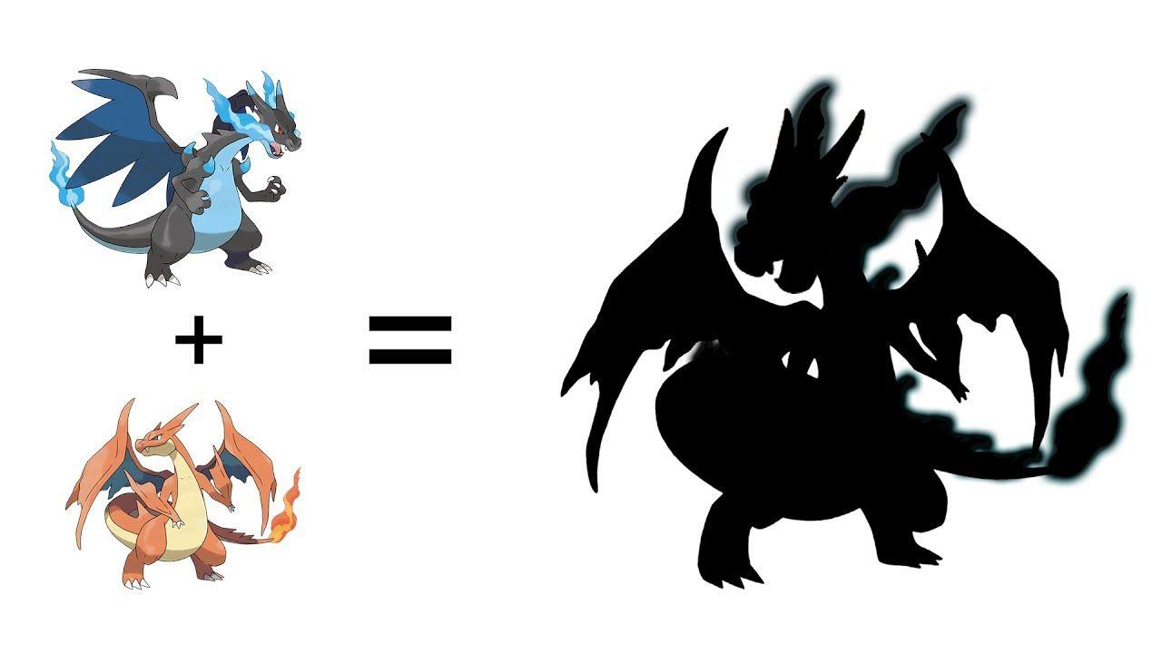 1280x720 Pokemon Fusion Sprite: Fan Requests : Mega Charizard X + Mega Charizard Y
