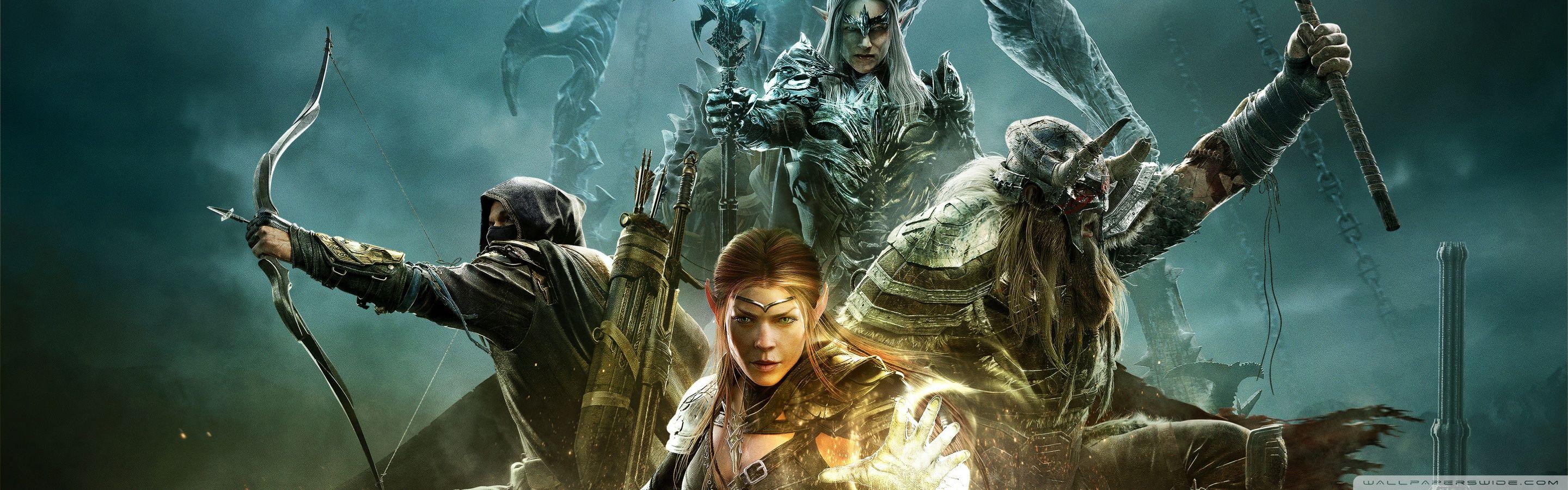 2880x900 The Elder Scrolls Online Warriors Game Art ❤ 4K HD Desktop
