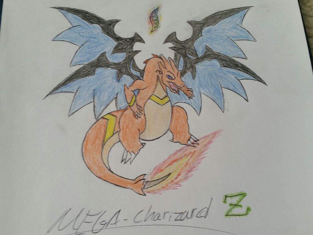 1024x768 Mega fanart of charizard