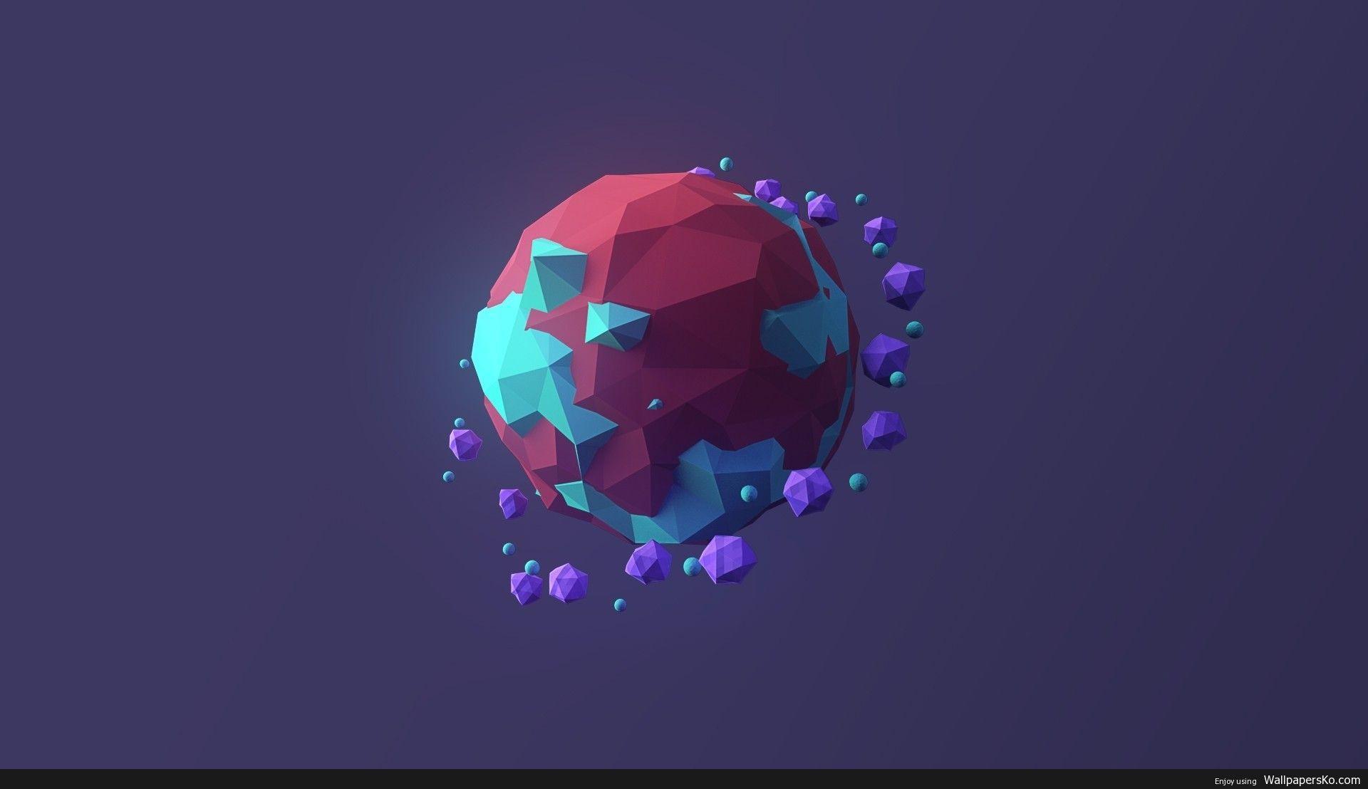 1920x1108 Lowpoly Wallpaper
