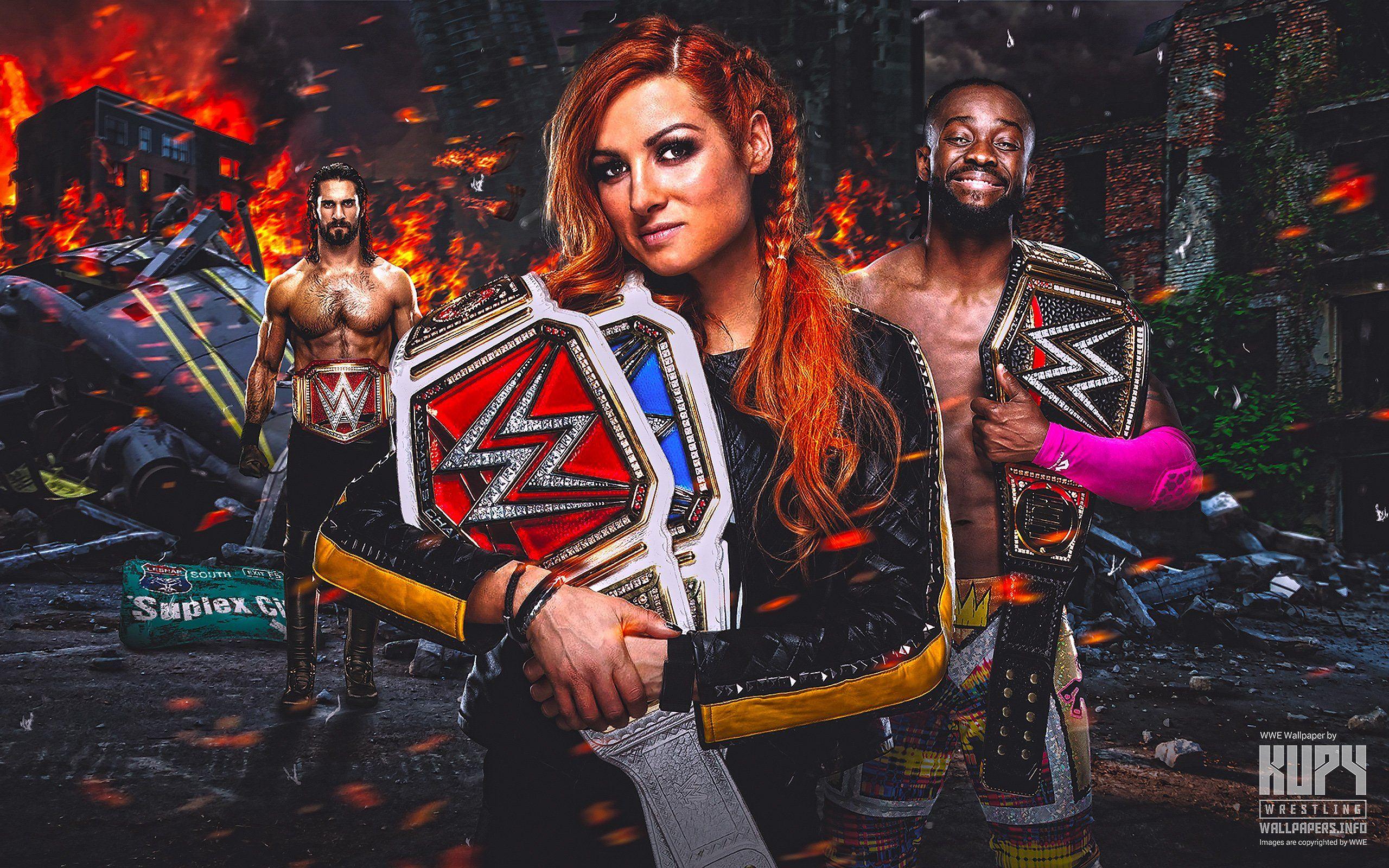 2560x1600 Becky Lynch And Seth Rollins HD Wallpaper