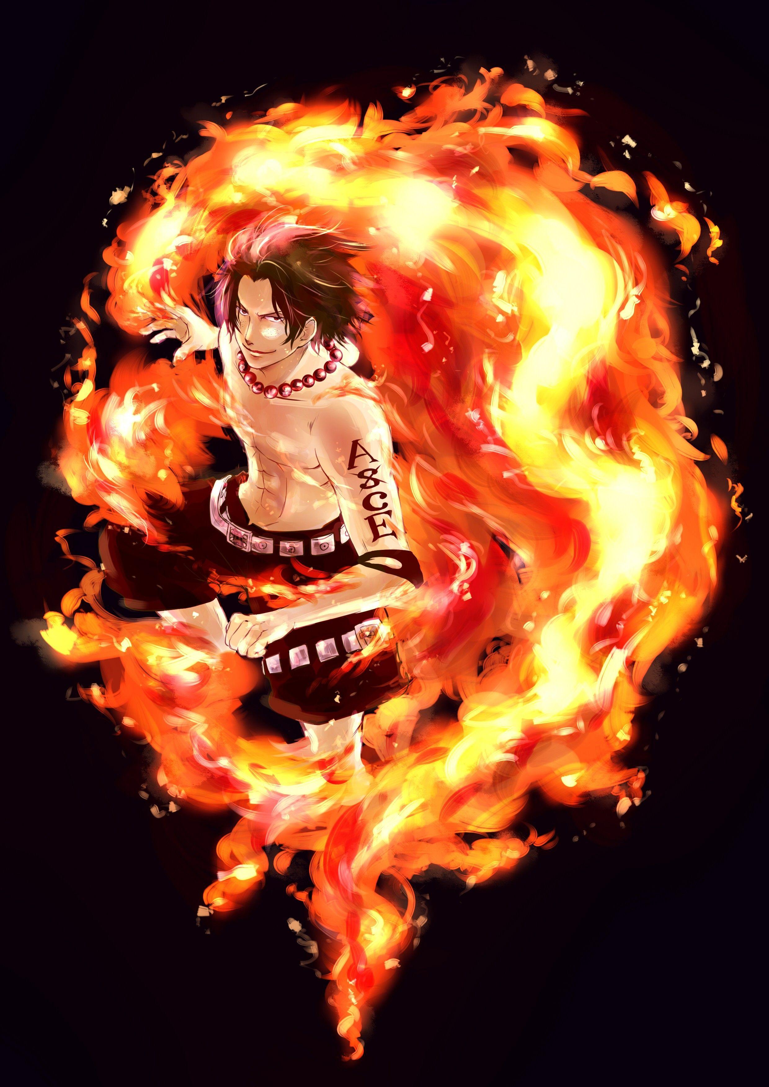 One Piece Portgas D Ace On Fire 4k 8k Hd Anime Wallpapers