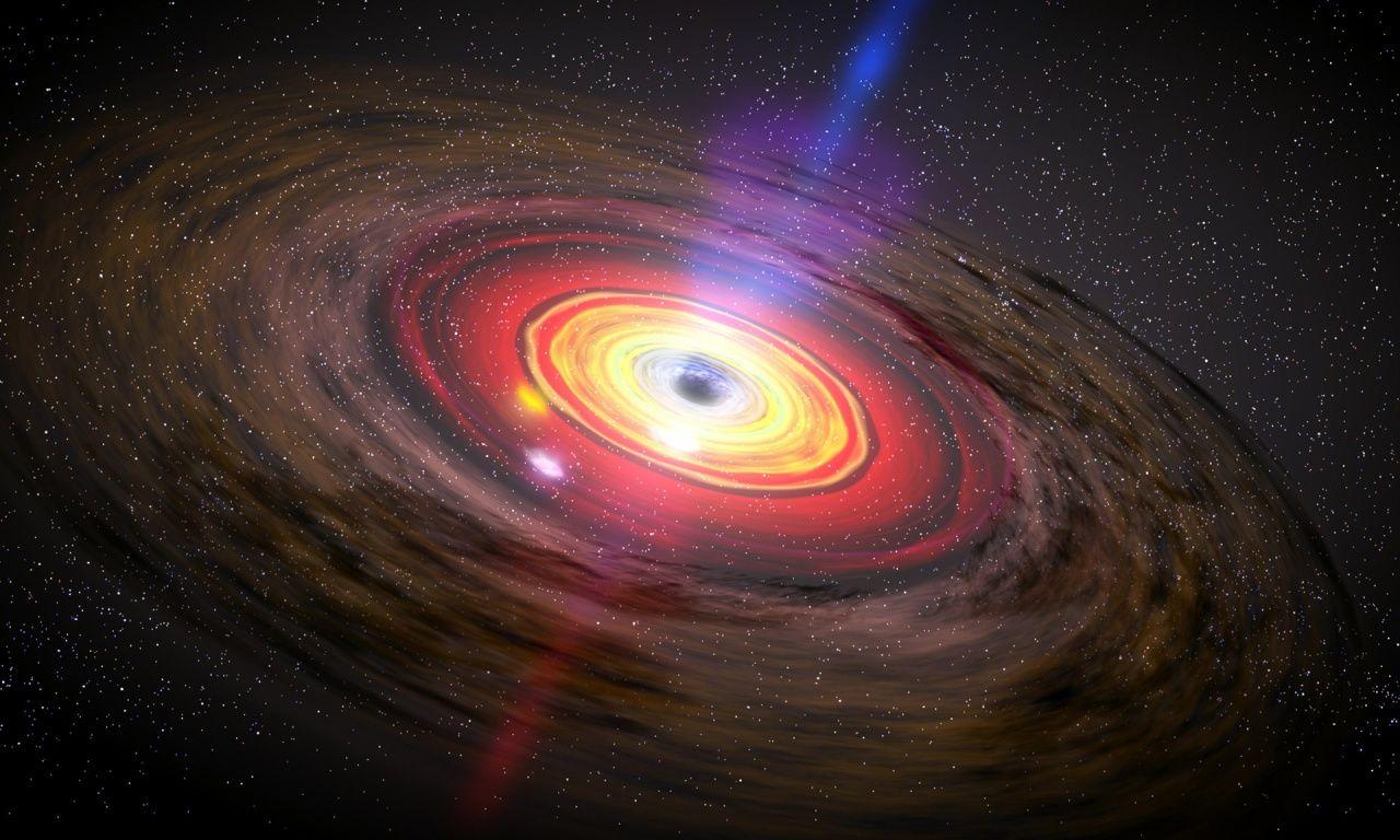 1280x768 Black Hole Of Spacetime Wallpaper