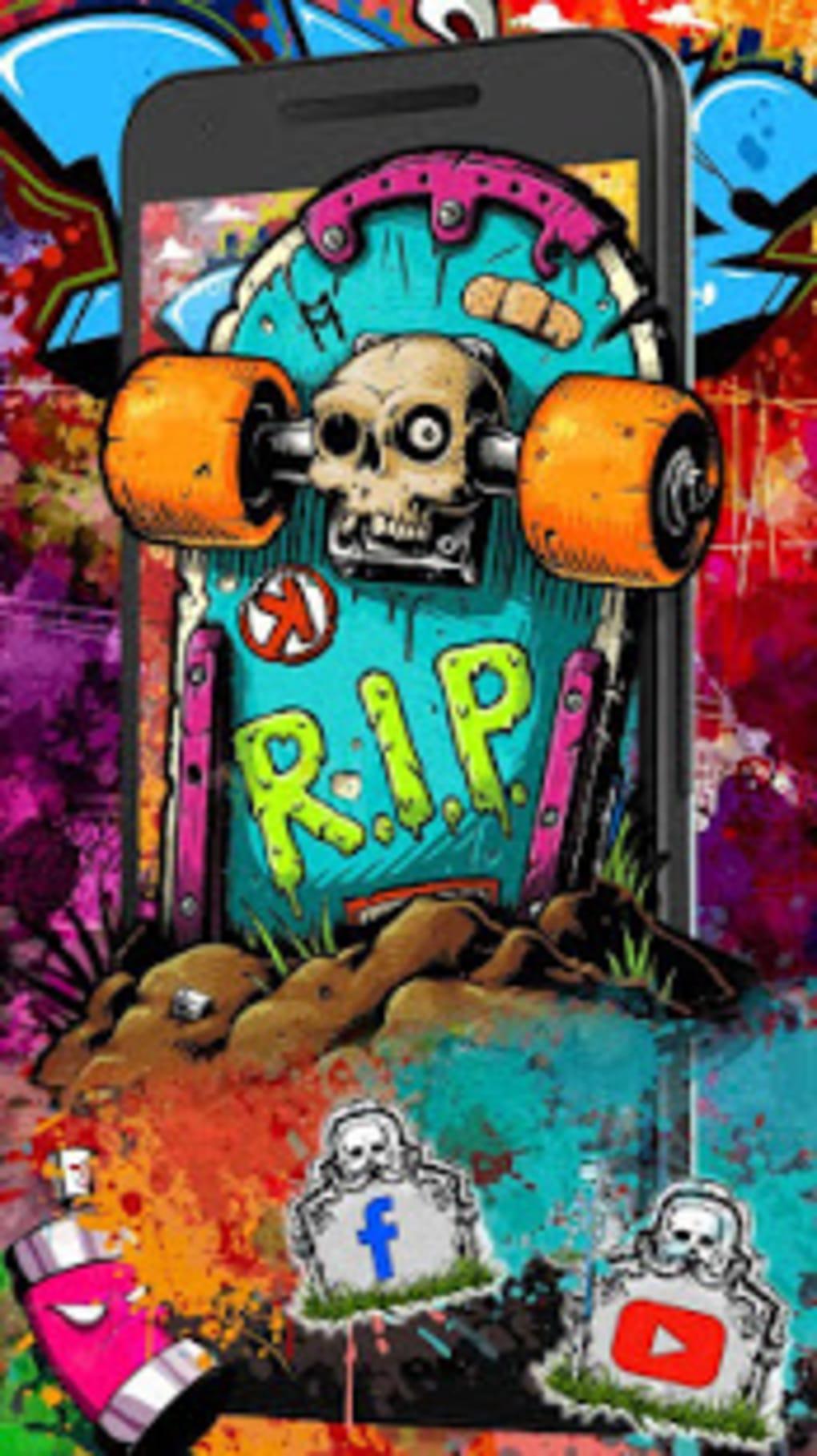 1020x1817 Graffiti Skate Themes HD Wallpaper 3D Icon Skateboard HD Wallpaper