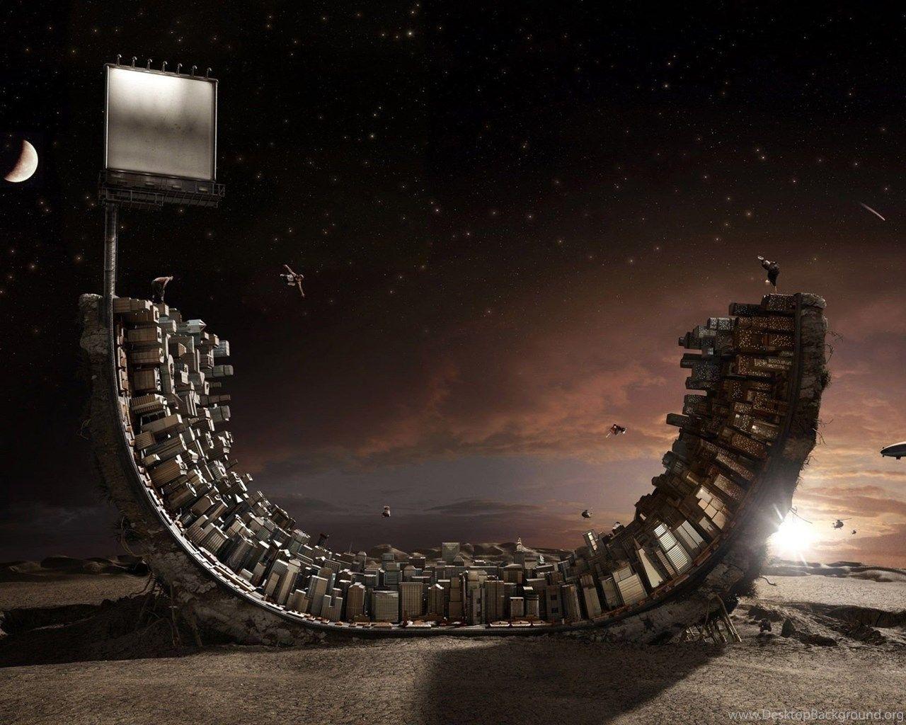 1280x1024 Half Pipe City, Skateboard, Digital art, 2560x1600 HD Wallpaper. Desktop Background