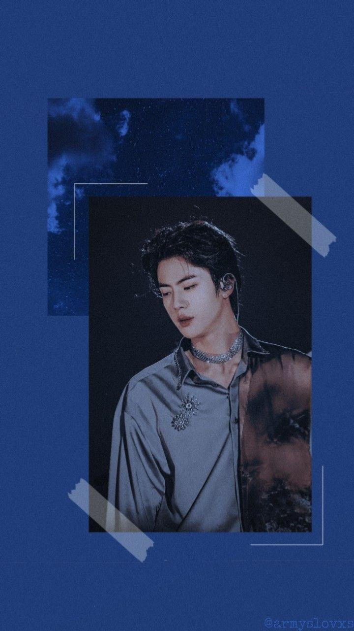 720x1281 Wallpaper Jin Blue em 2020. Bts papel de parede, Imagens bts, Wallpaper bonitos