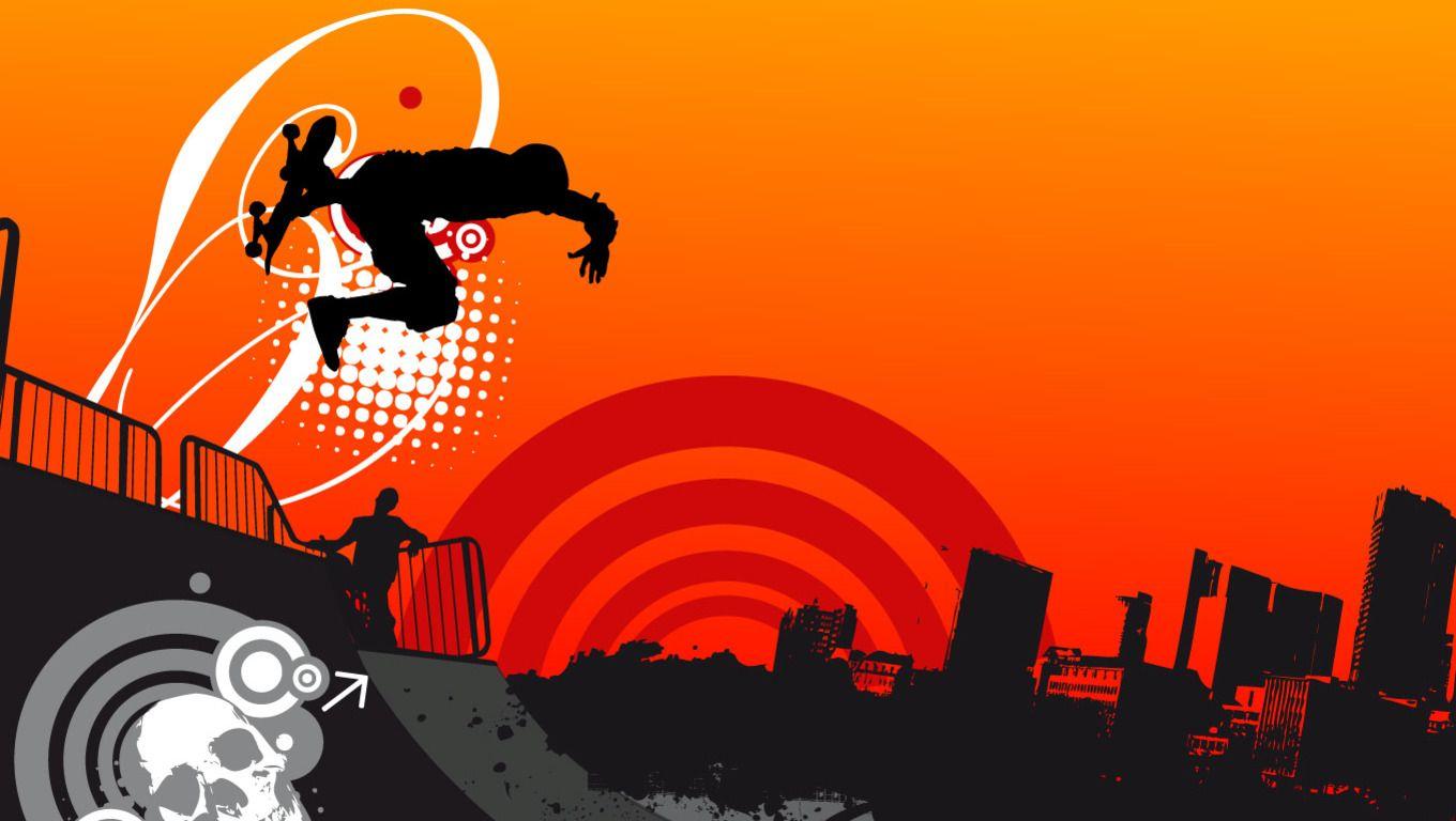 1360x768 Skateboarding Wallpaper HD