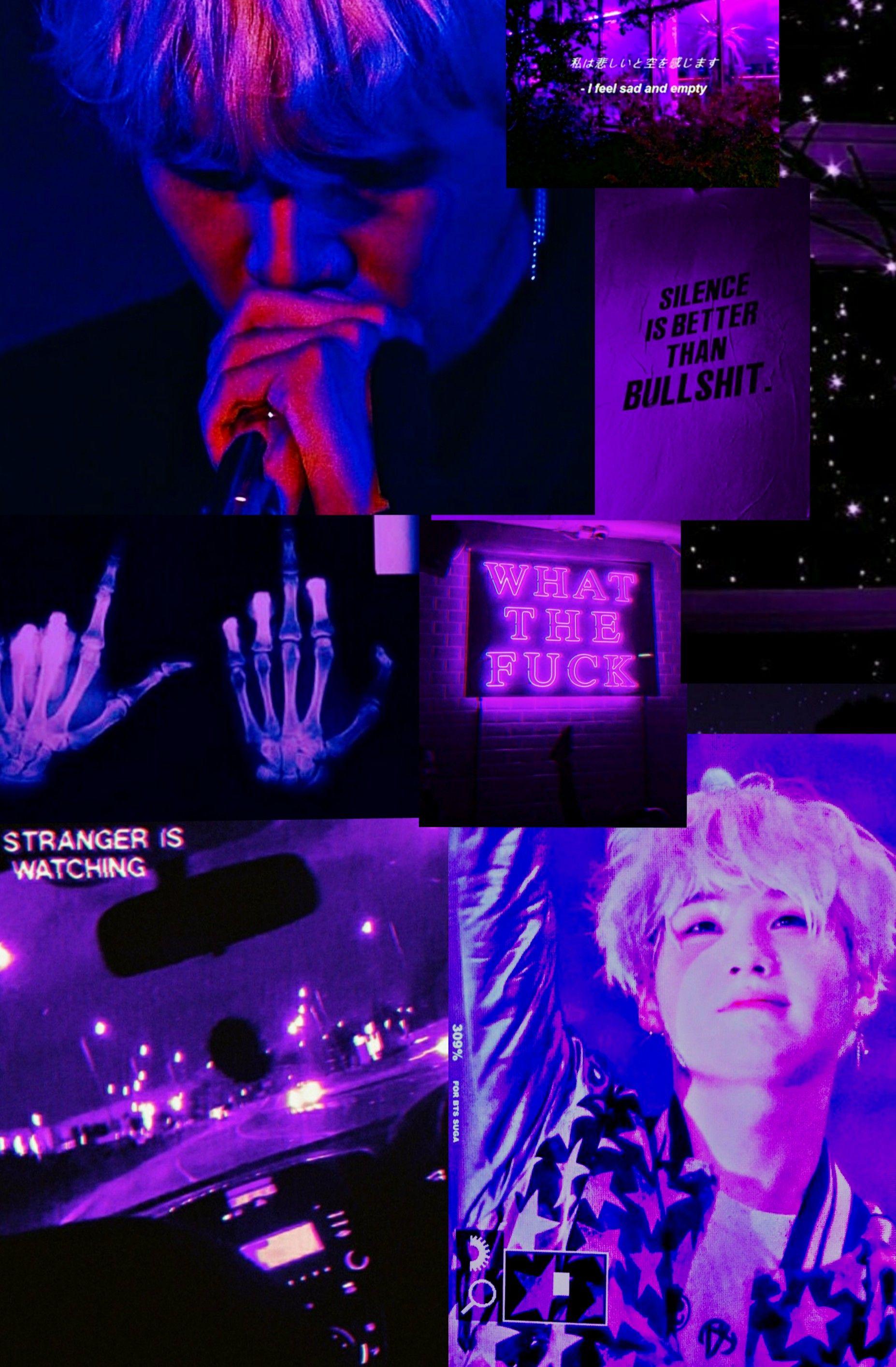 1854x2827 Yoongi Purple Wallpaper