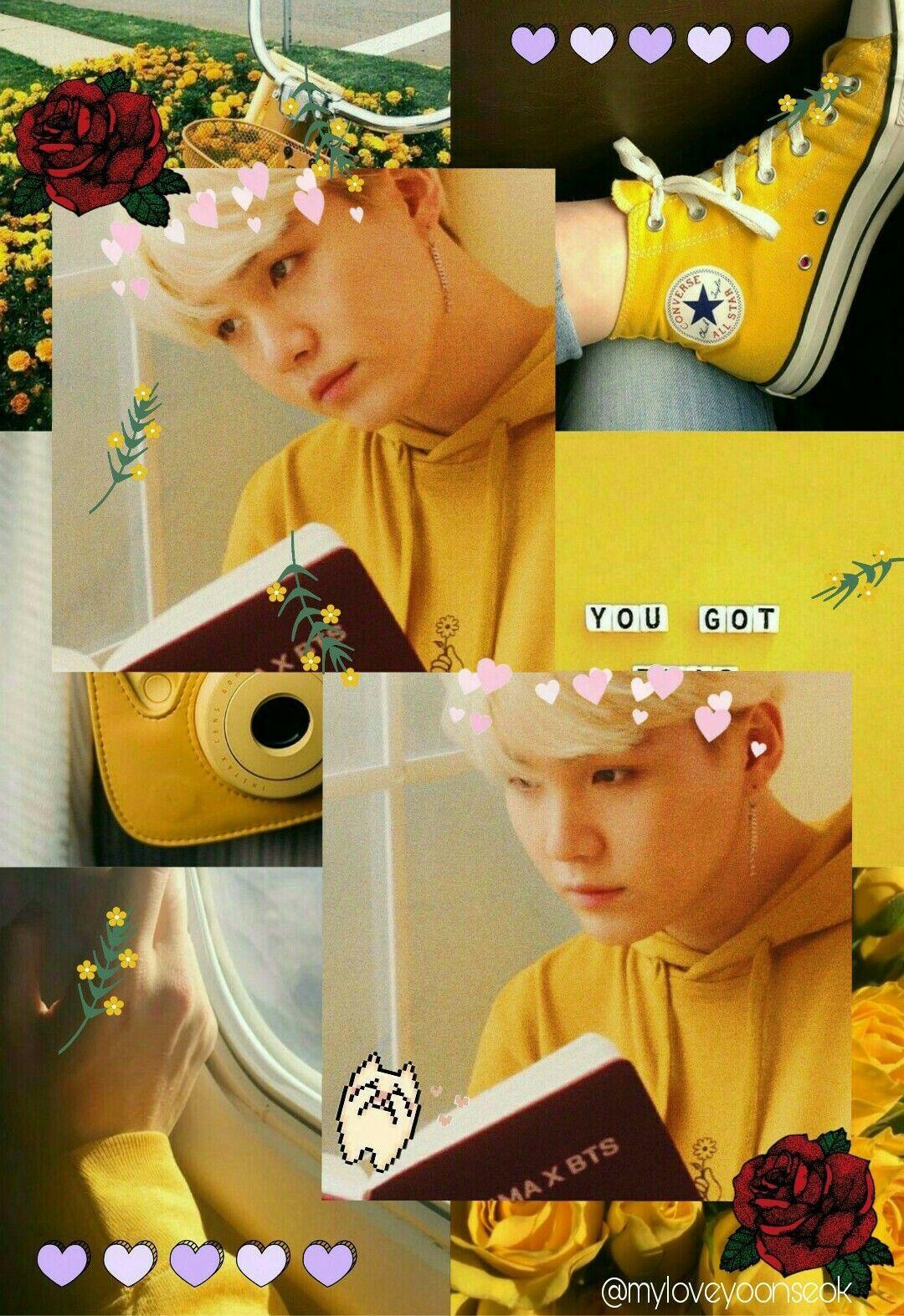 1080x1573 BTS Suga Aesthetic Yellow .