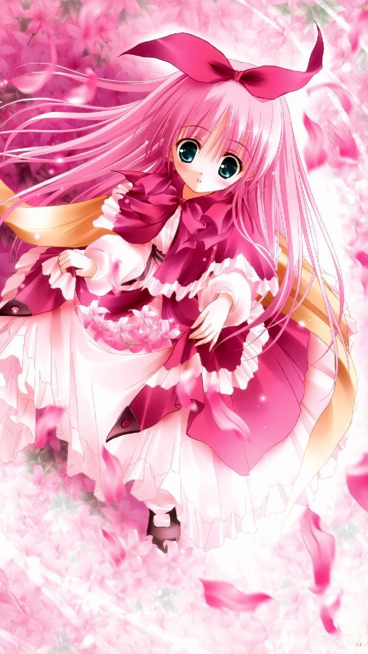 Cute Pink Anime Girl Wallpapers Top Free Cute Pink Anime Girl