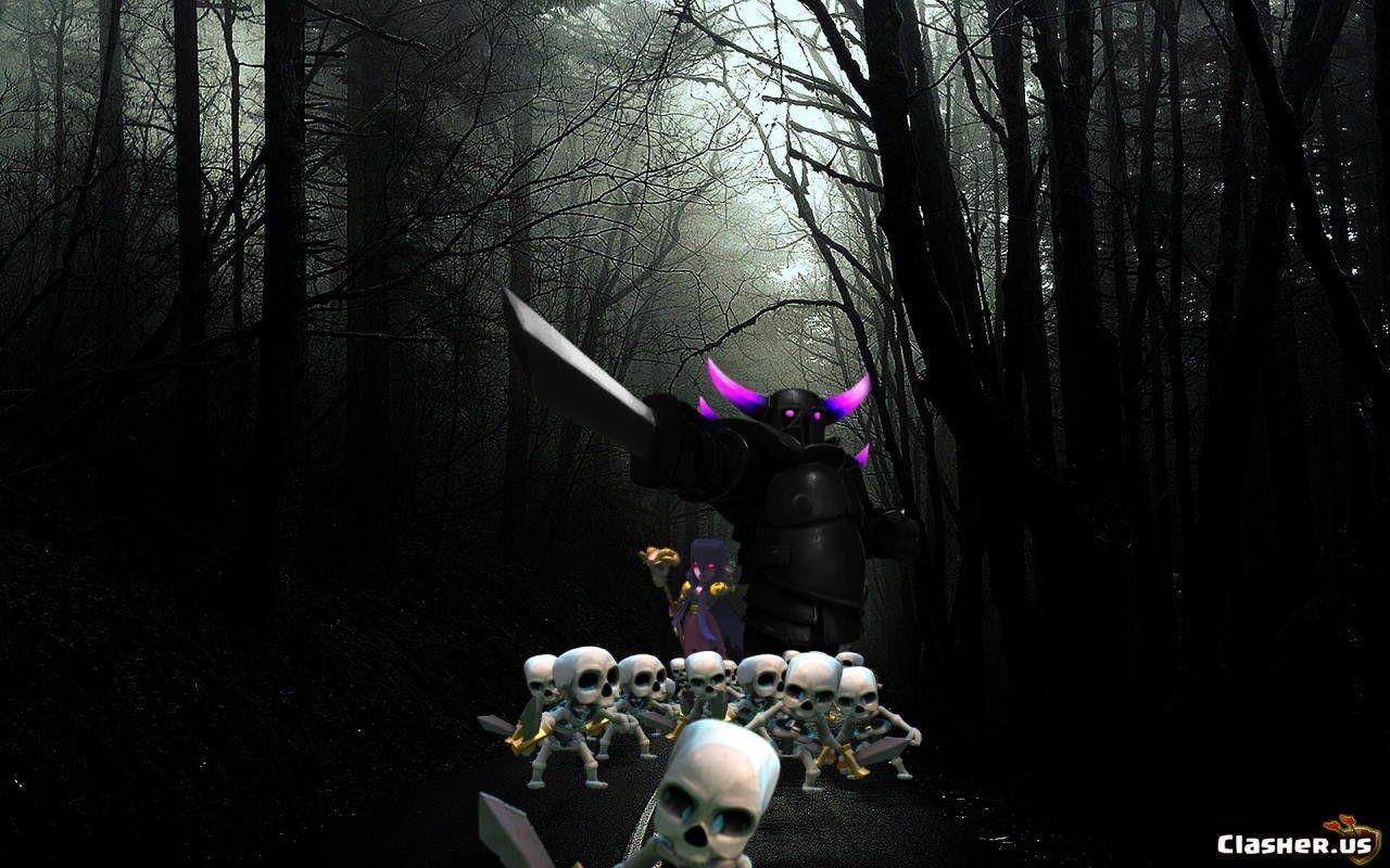 1280x800 Pekka & skeletons of Clans Wallpaper