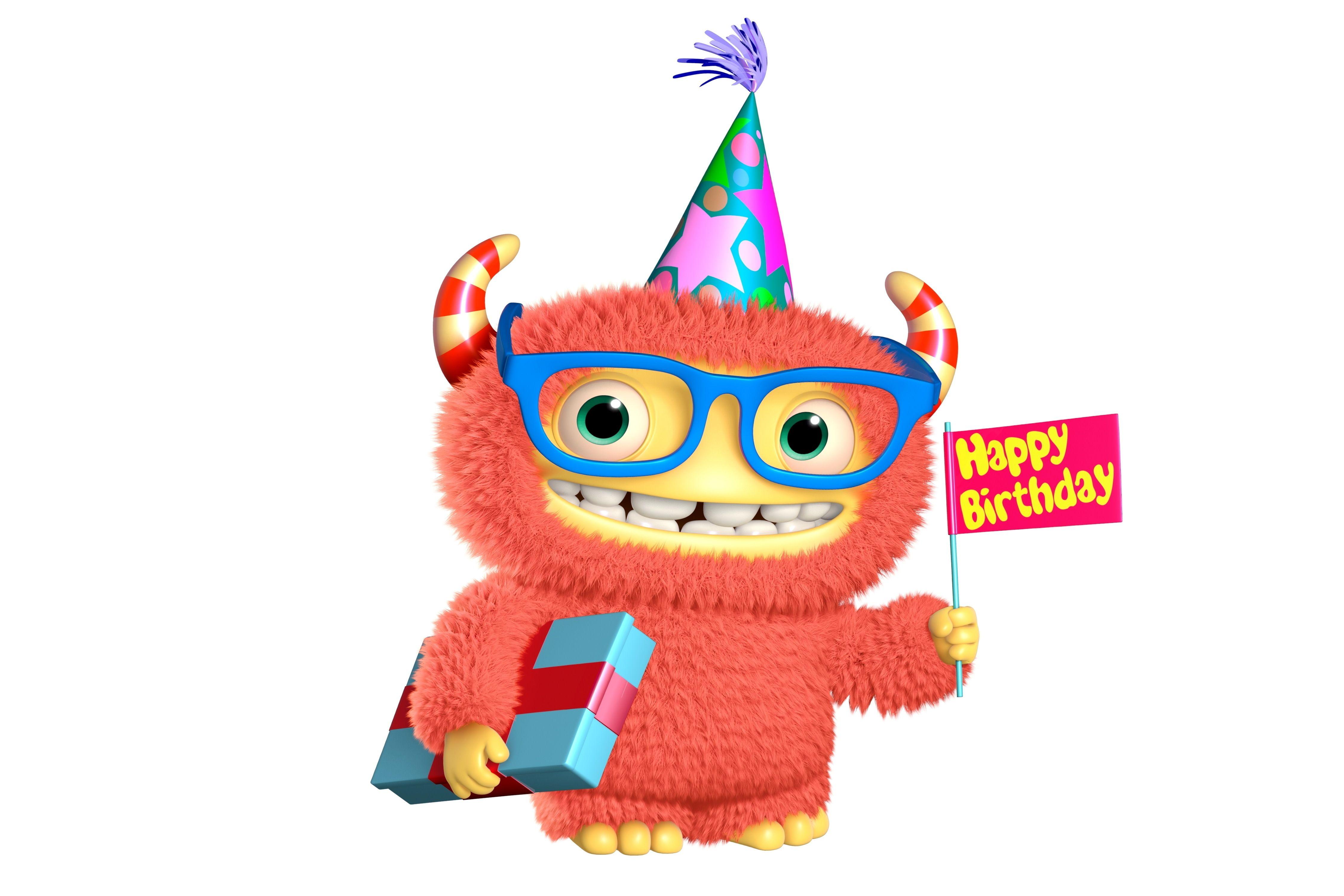4500x3000 Photo Wallpaper Monster, Monster, Smile, Cartoon, Character, Birthday Wallpaper Cartoons